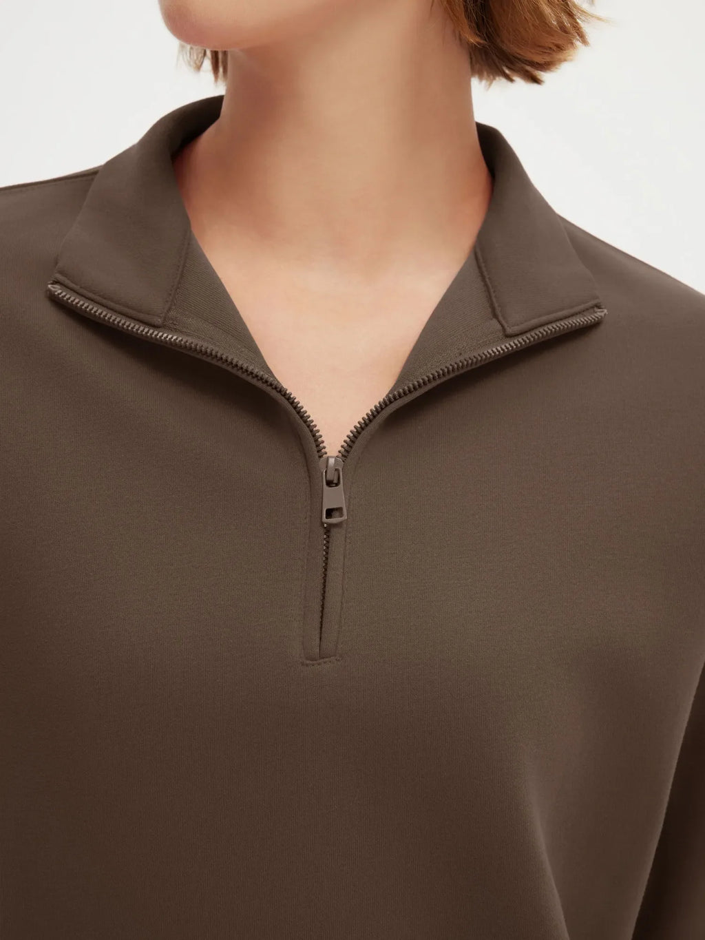 Half Zip Stand Collar Sweatshirt
