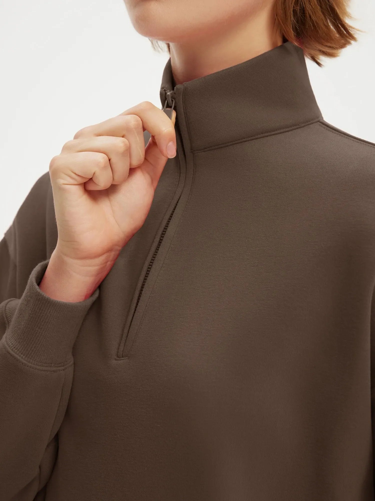 Half Zip Stand Collar Sweatshirt