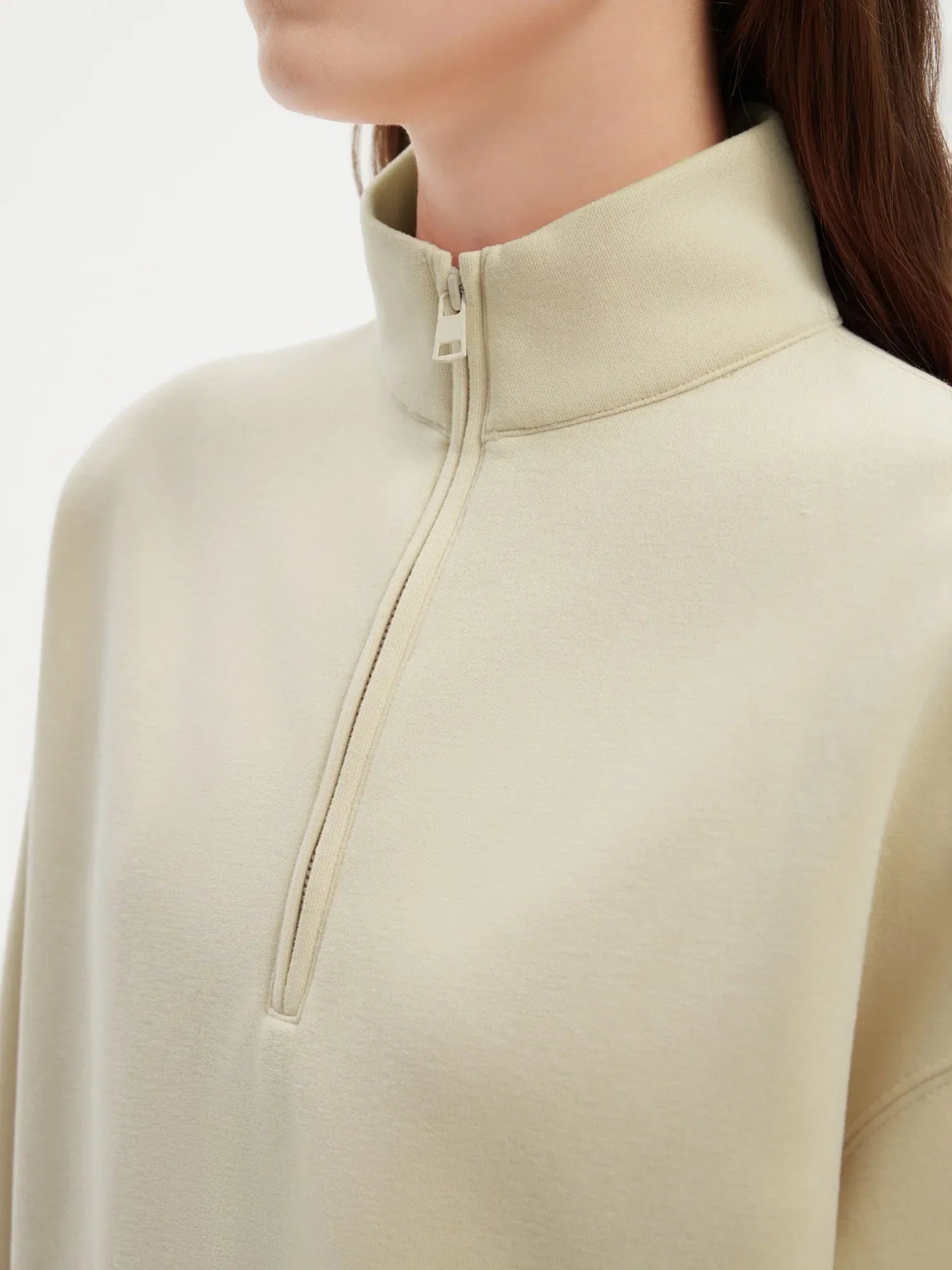 Half Zip Stand Collar Sweatshirt
