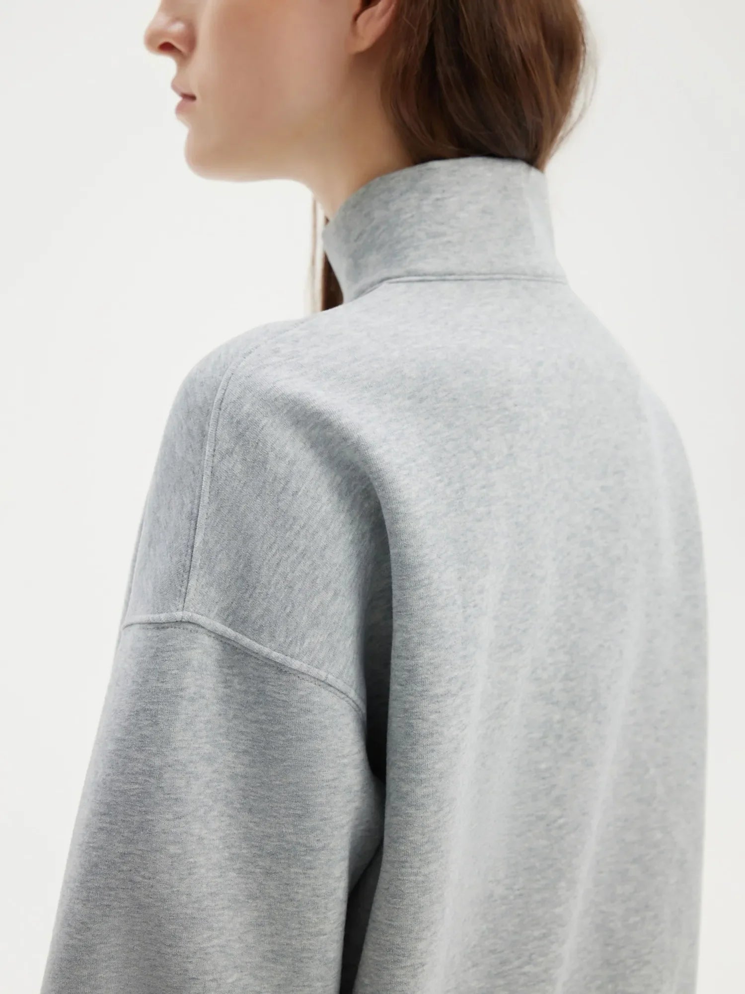 Half Zip Stand Collar Sweatshirt