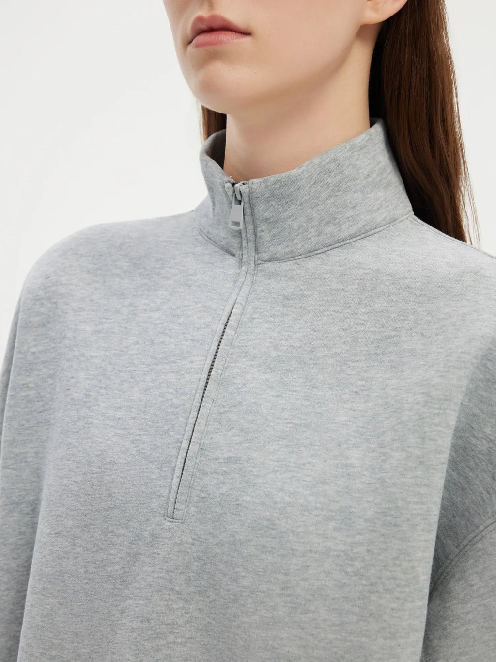 Half Zip Stand Collar Sweatshirt
