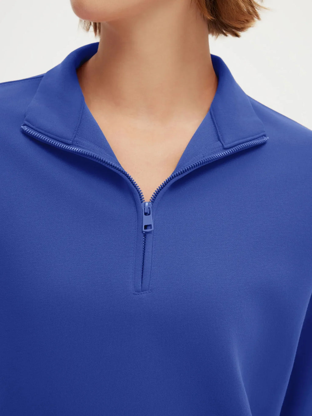 Half Zip Stand Collar Sweatshirt