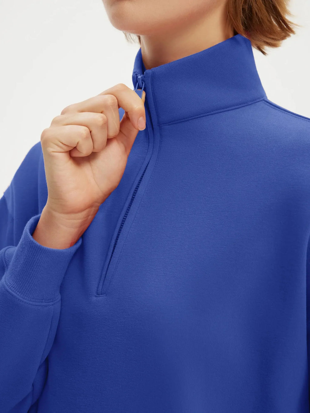 Half Zip Stand Collar Sweatshirt