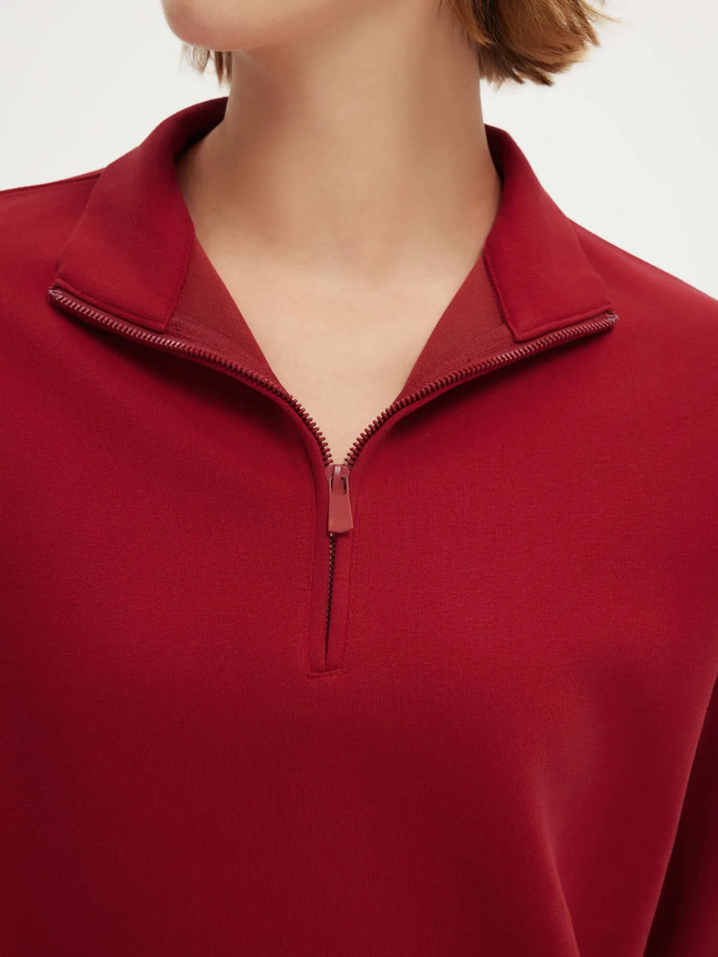 Half Zip Stand Collar Sweatshirt