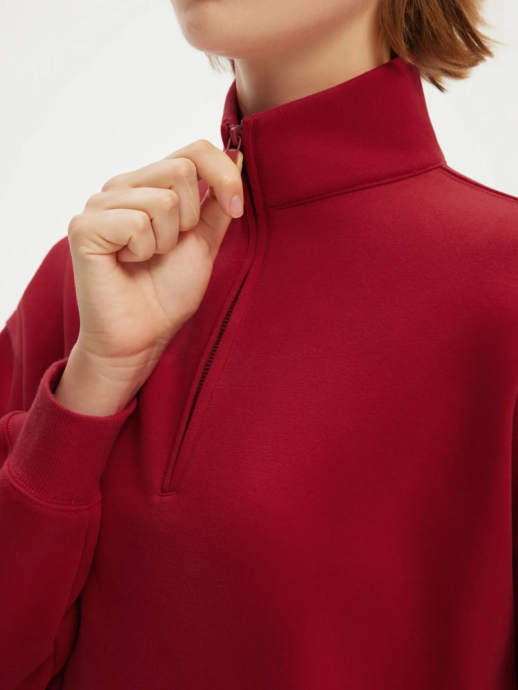 Half Zip Stand Collar Sweatshirt