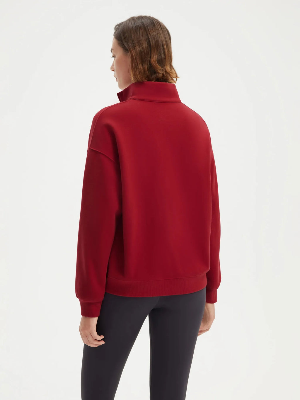 Half Zip Stand Collar Sweatshirt