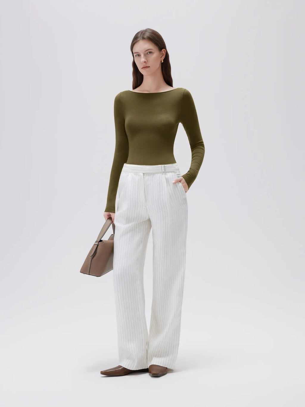 Cloud Cashmere Boat Neck Shirt - Long Sleeve