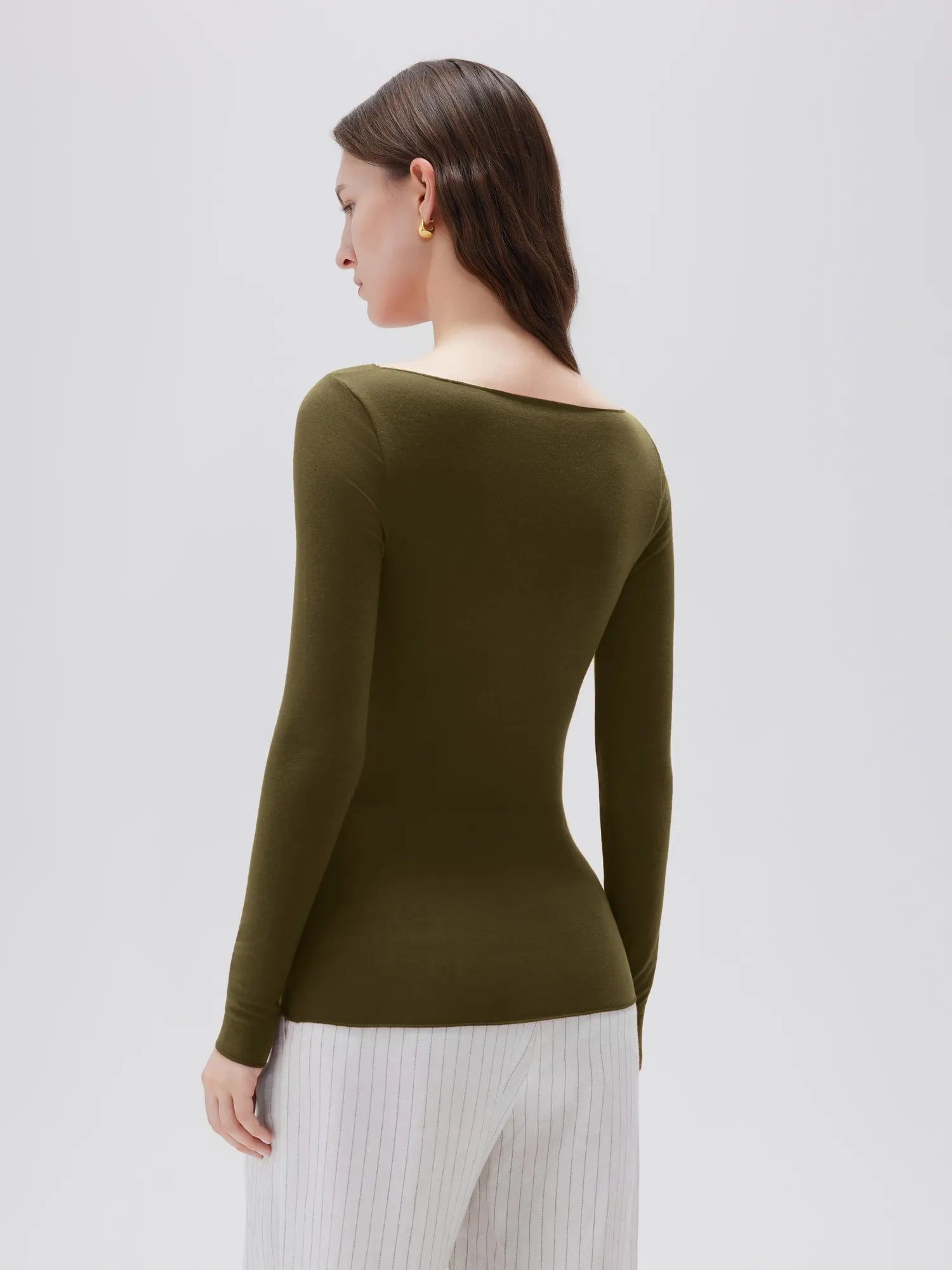 Cloud Cashmere Boat Neck Shirt - Long Sleeve