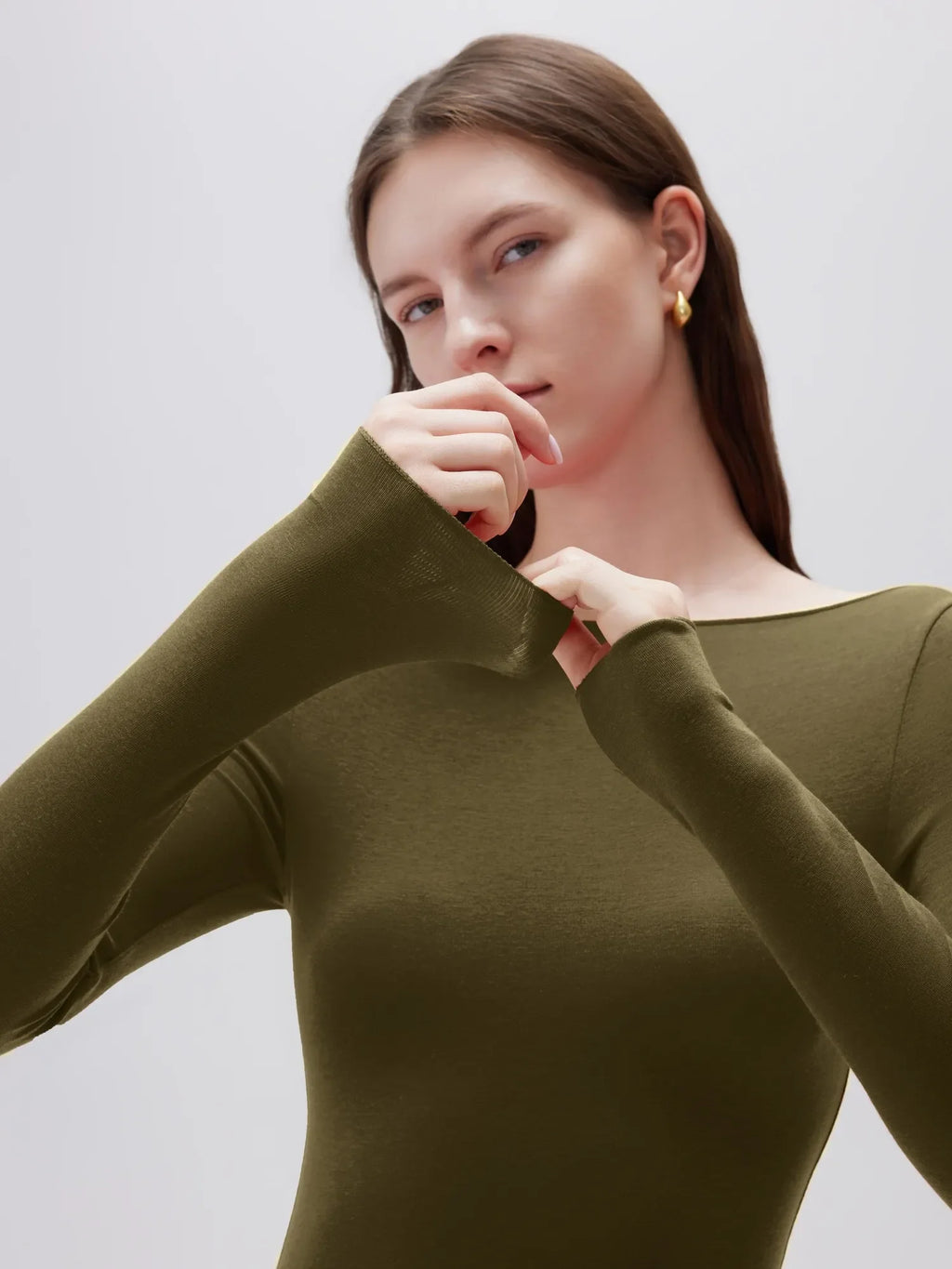 Cloud Cashmere Boat Neck Shirt - Long Sleeve