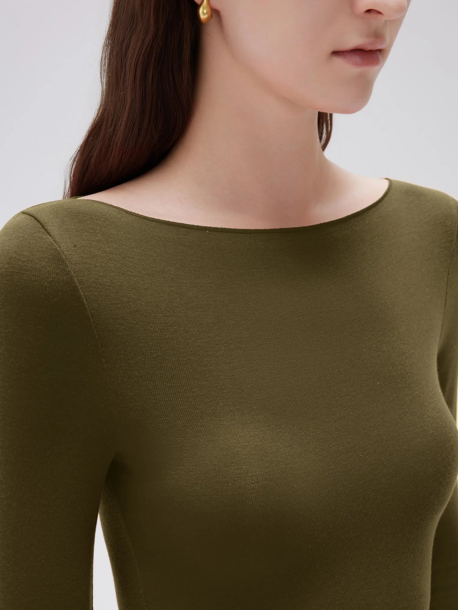 Cloud Cashmere Boat Neck Shirt - Long Sleeve
