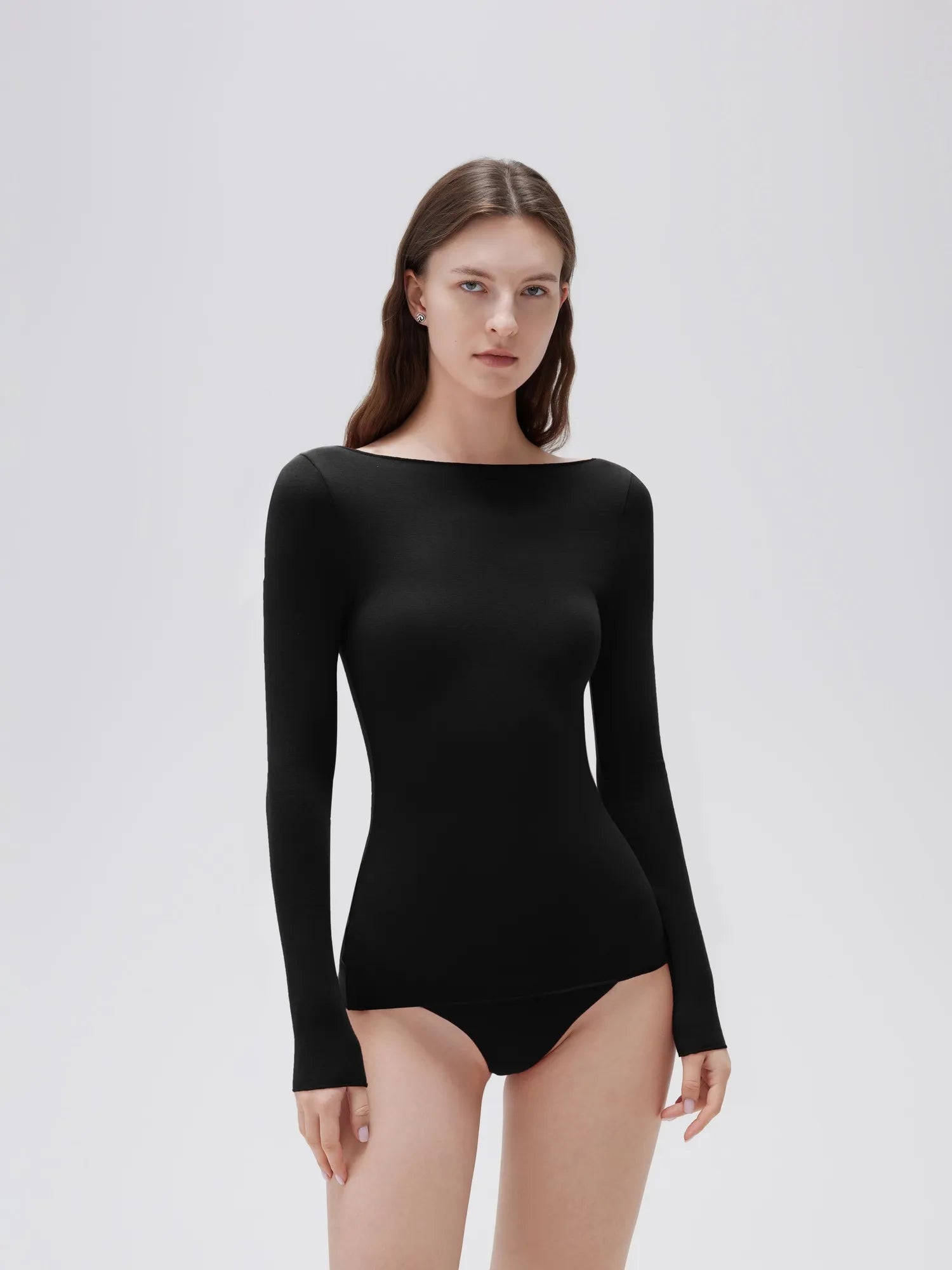 Cloud Cashmere Boat Neck Shirt - Long Sleeve