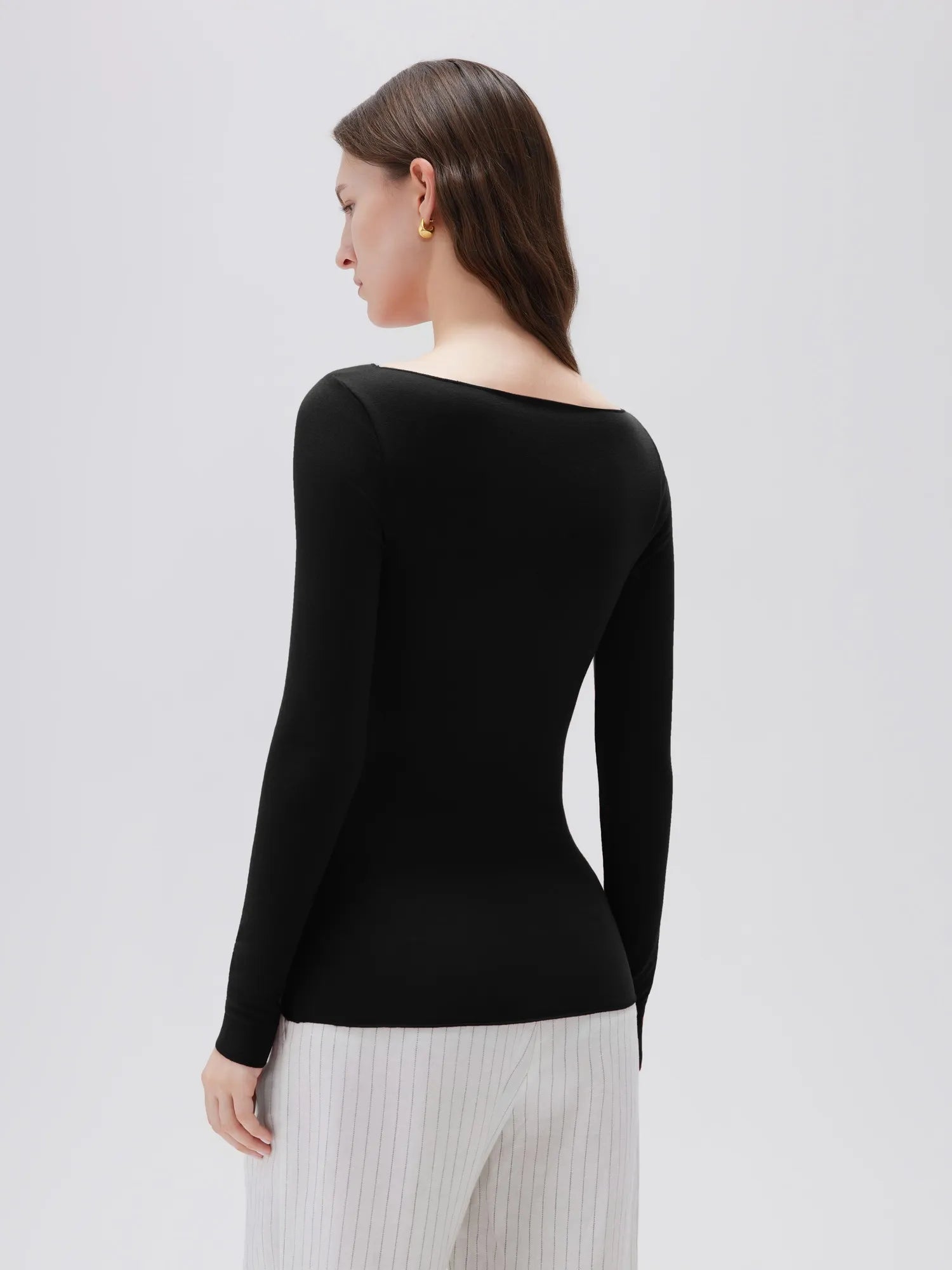 Cloud Cashmere Boat Neck Shirt - Long Sleeve
