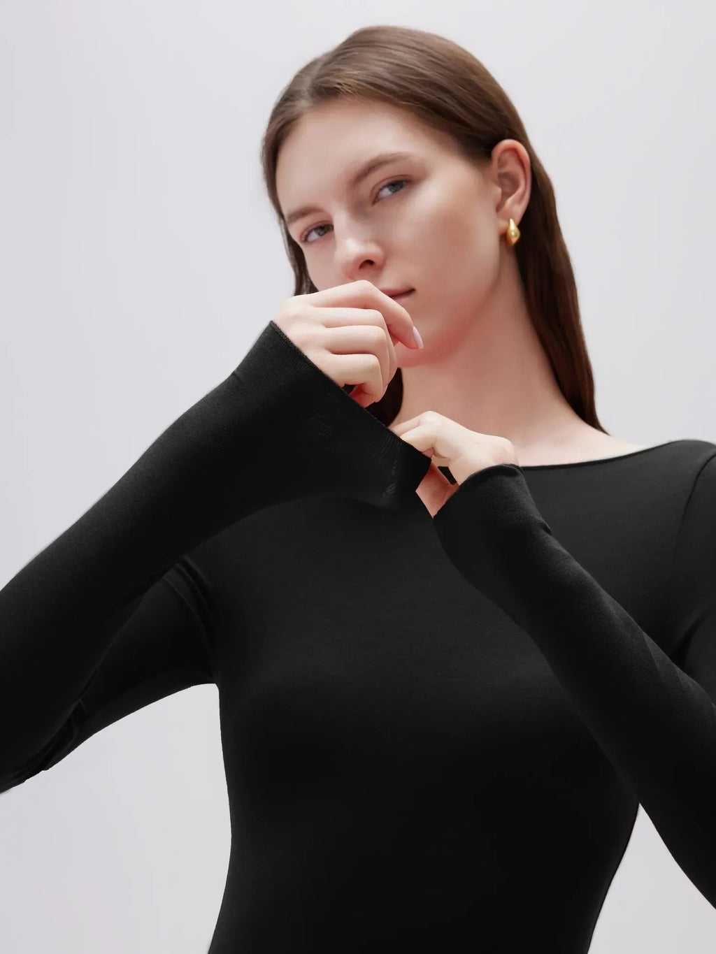 Cloud Cashmere Boat Neck Shirt - Long Sleeve