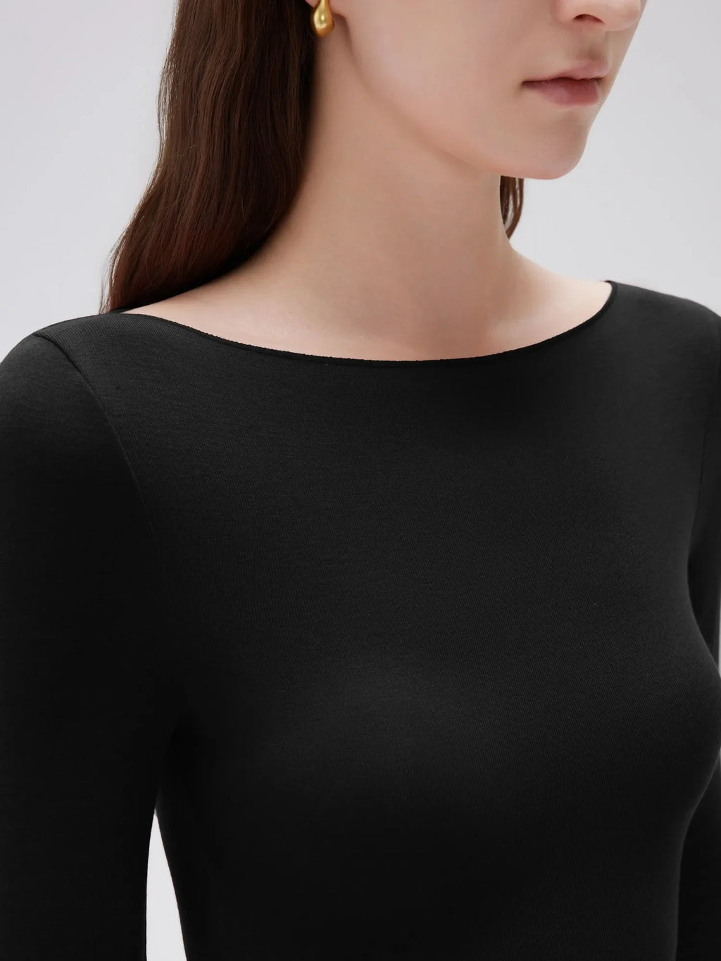 Cloud Cashmere Boat Neck Shirt - Long Sleeve