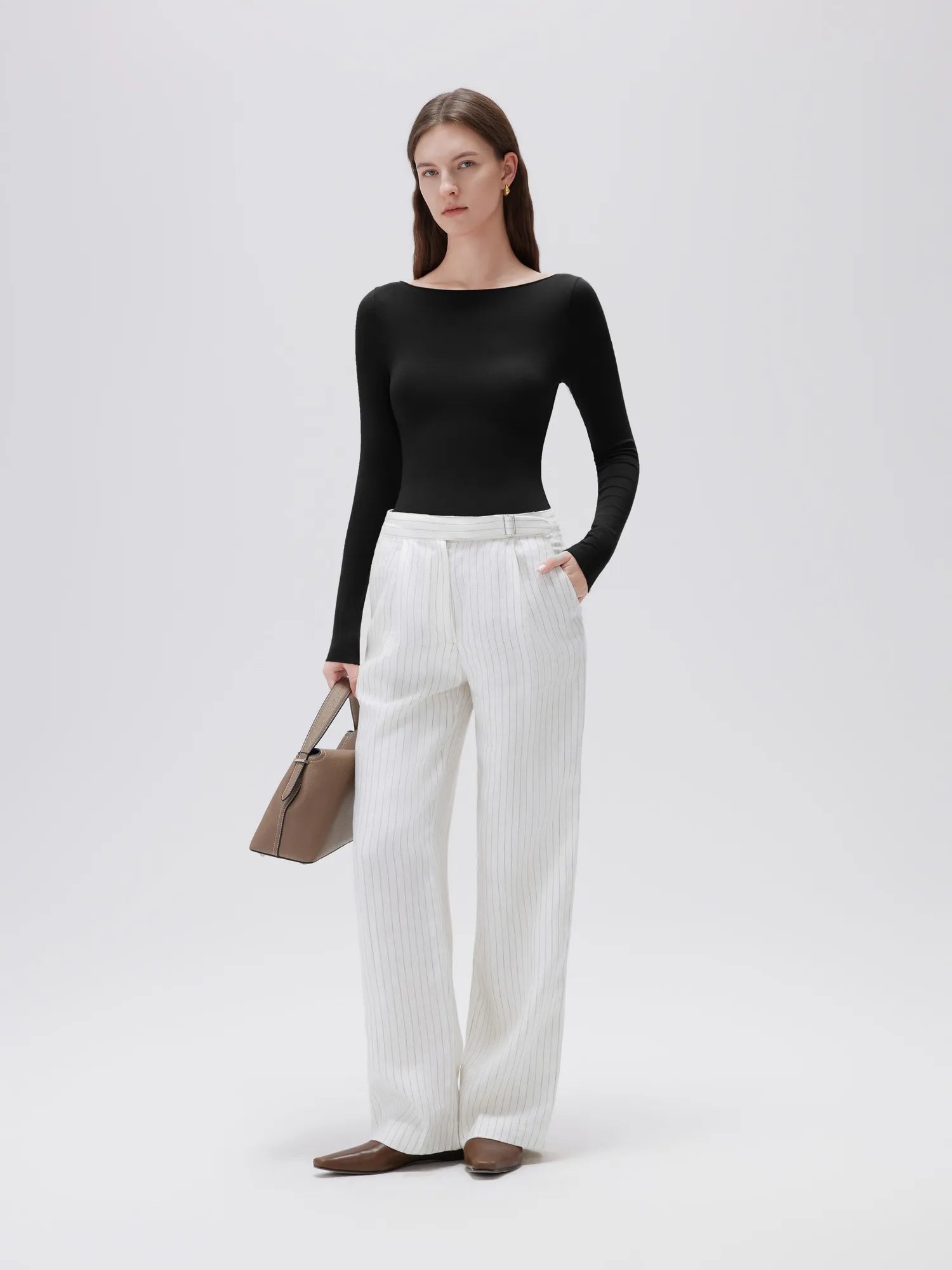 Cloud Cashmere Boat Neck Shirt - Long Sleeve