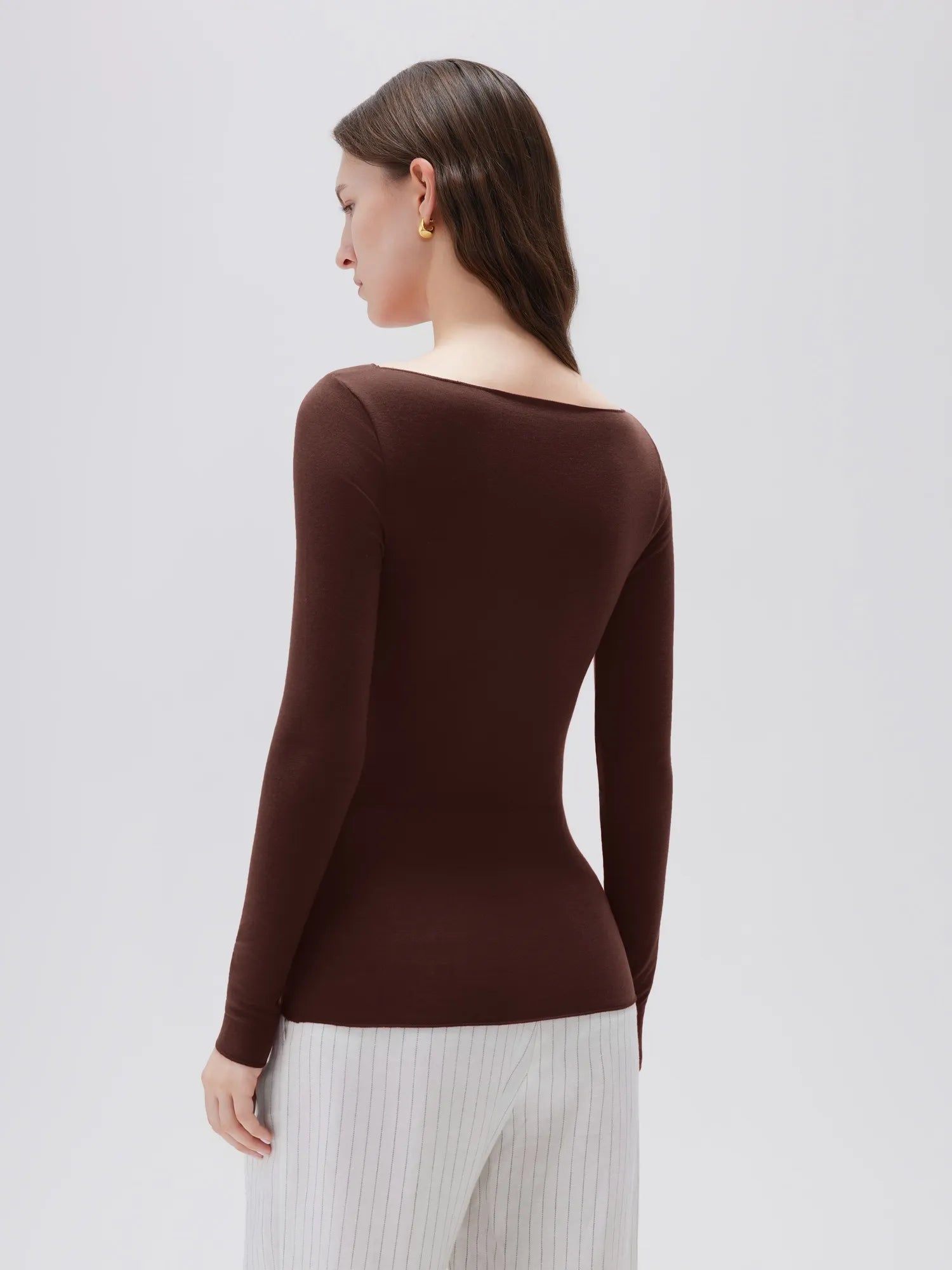 Cloud Cashmere Boat Neck Shirt - Long Sleeve