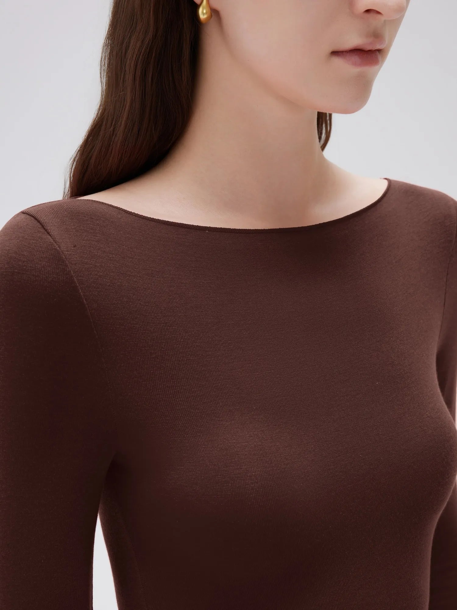 Cloud Cashmere Boat Neck Shirt - Long Sleeve