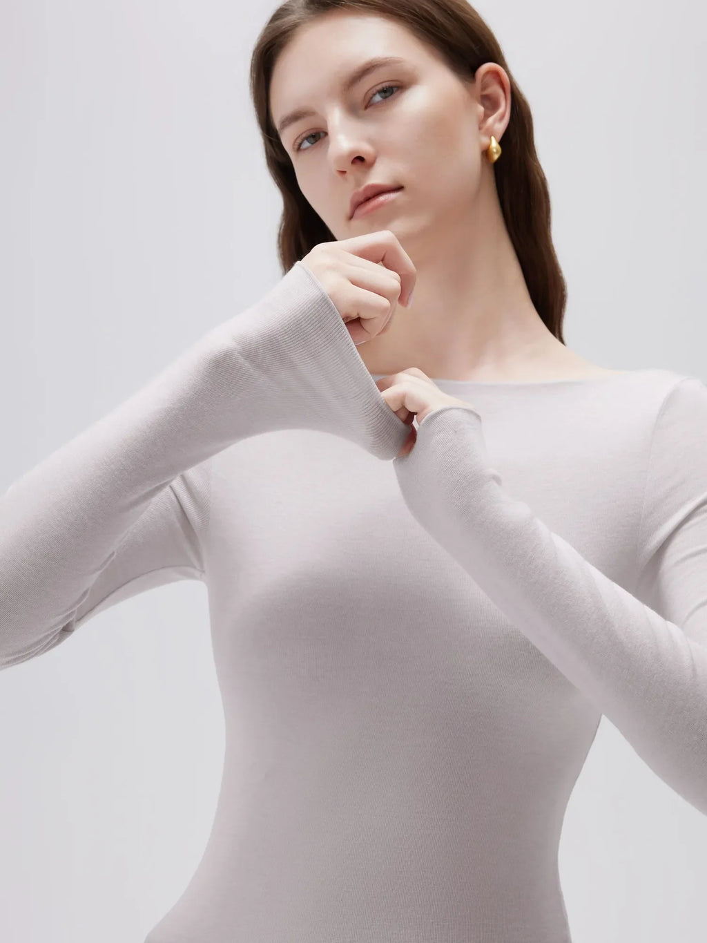 Cloud Cashmere Boat Neck Shirt - Long Sleeve