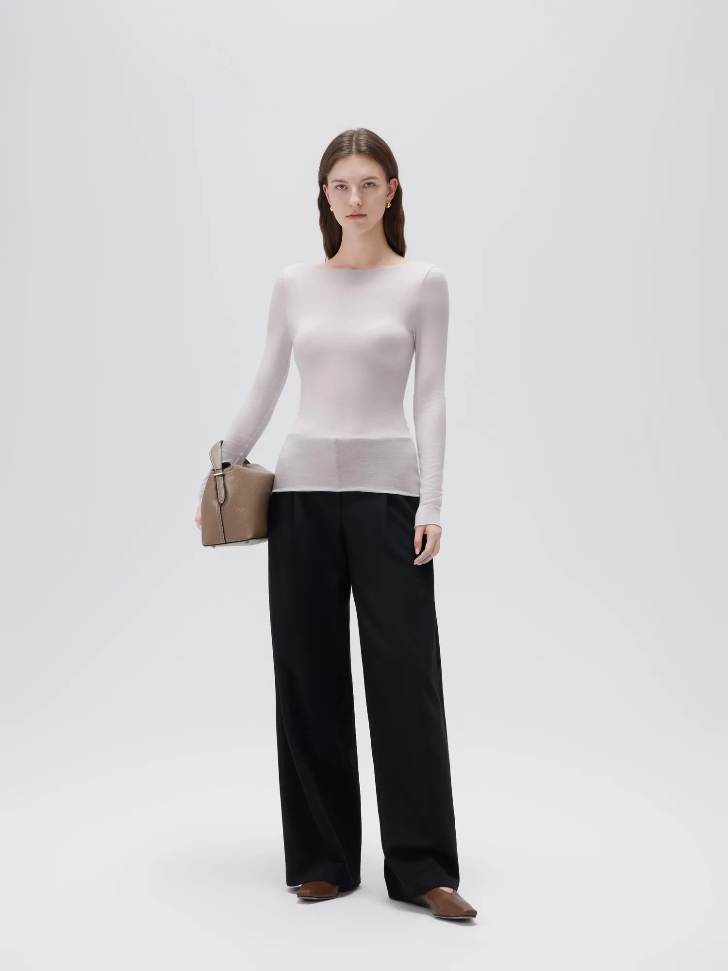 Cloud Cashmere Boat Neck Shirt - Long Sleeve