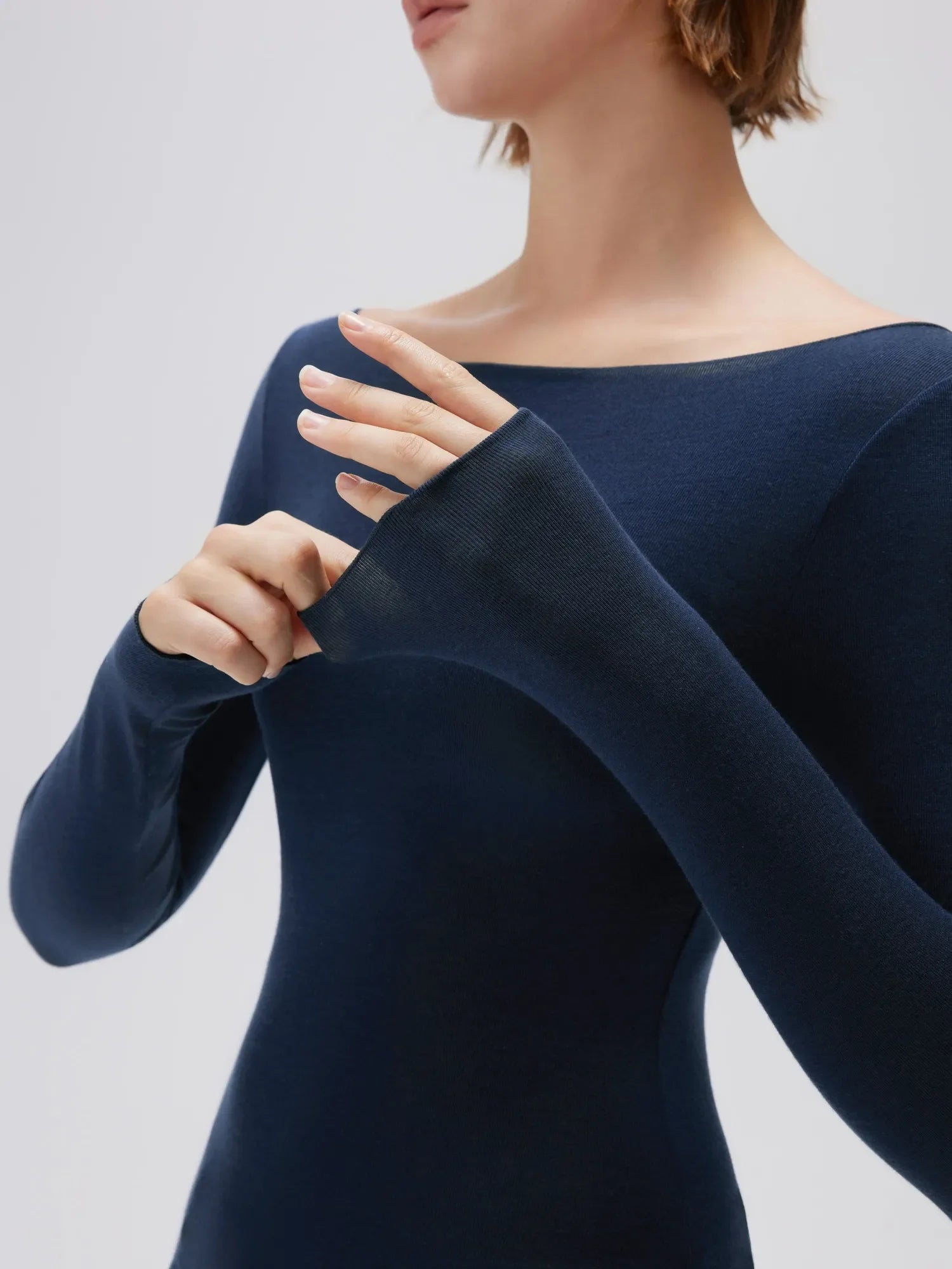Cloud Cashmere Boat Neck Shirt - Long Sleeve