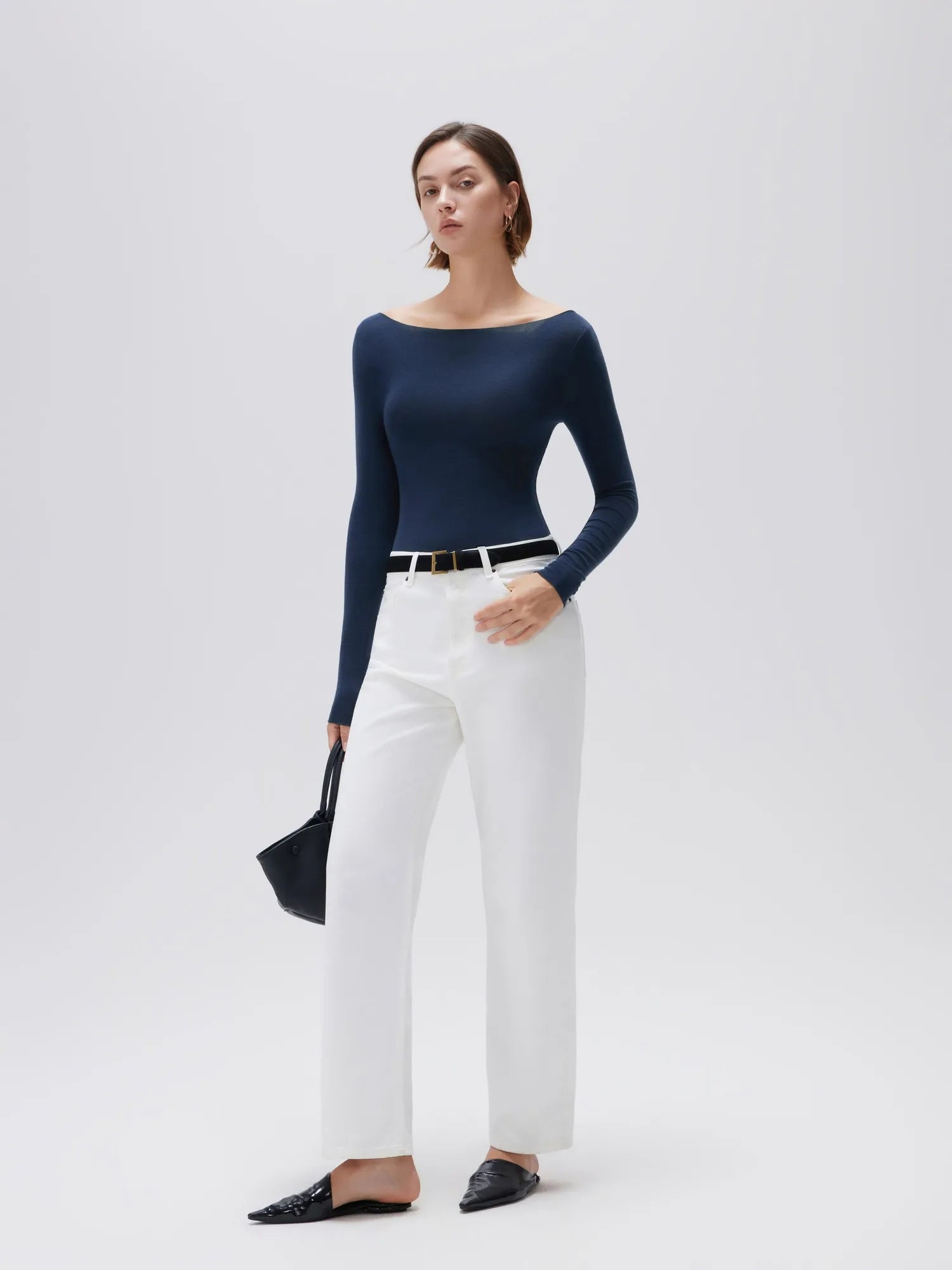 Cloud Cashmere Boat Neck Shirt - Long Sleeve