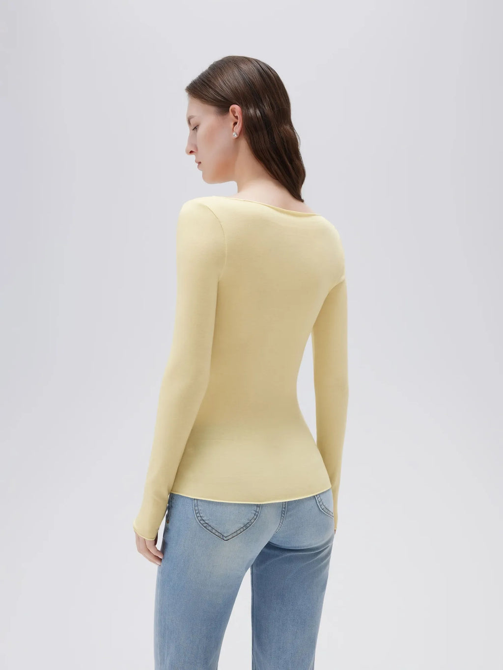Cloud Cashmere Boat Neck Shirt - Long Sleeve
