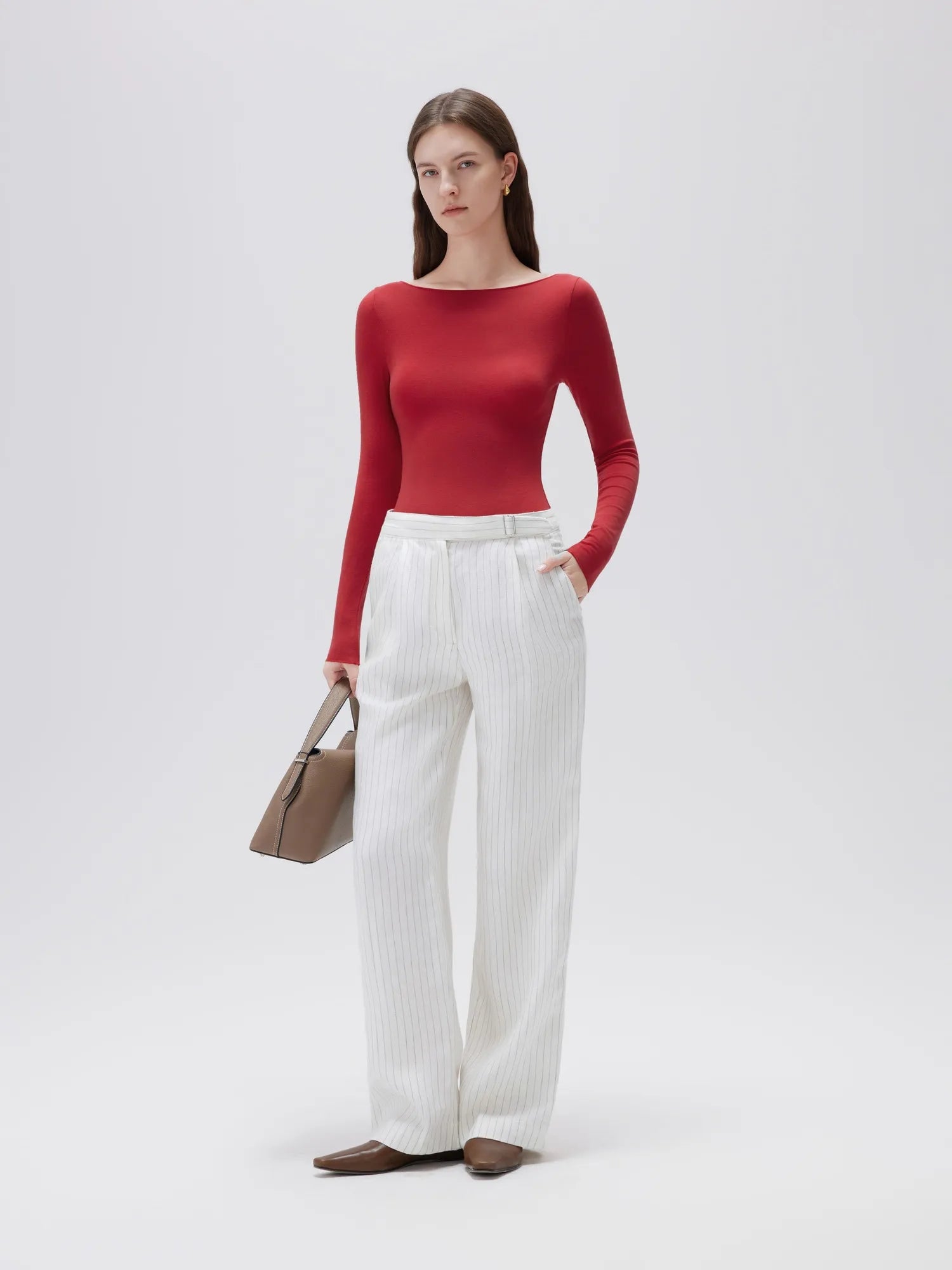Cloud Cashmere Boat Neck Shirt - Long Sleeve