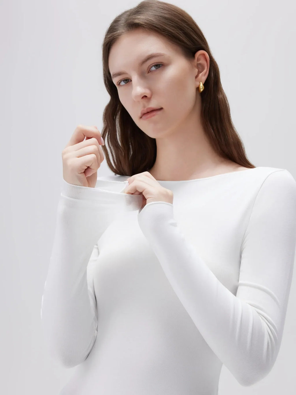 Cloud Cashmere Boat Neck Shirt - Long Sleeve