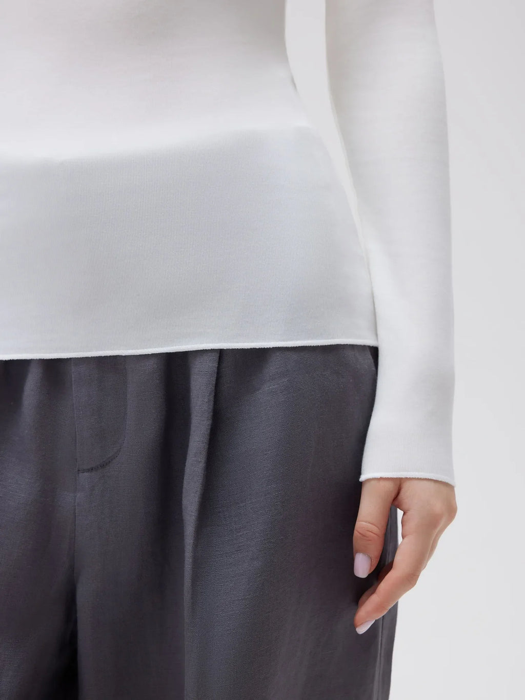 Cloud Cashmere Boat Neck Shirt - Long Sleeve