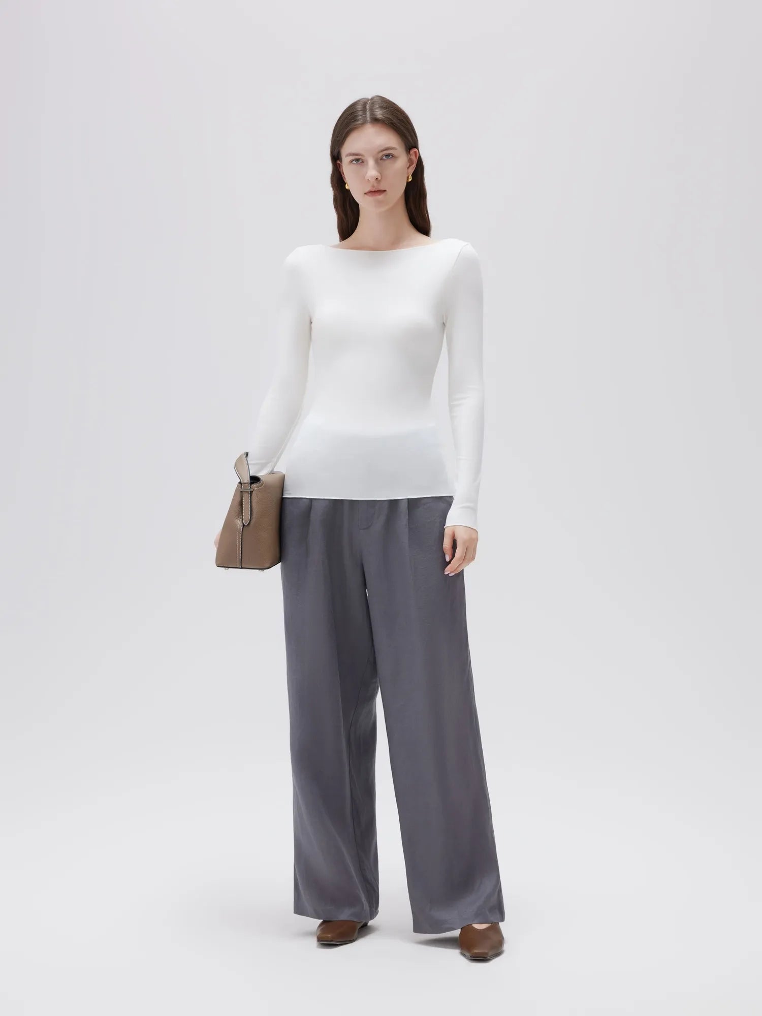 Cloud Cashmere Boat Neck Shirt - Long Sleeve