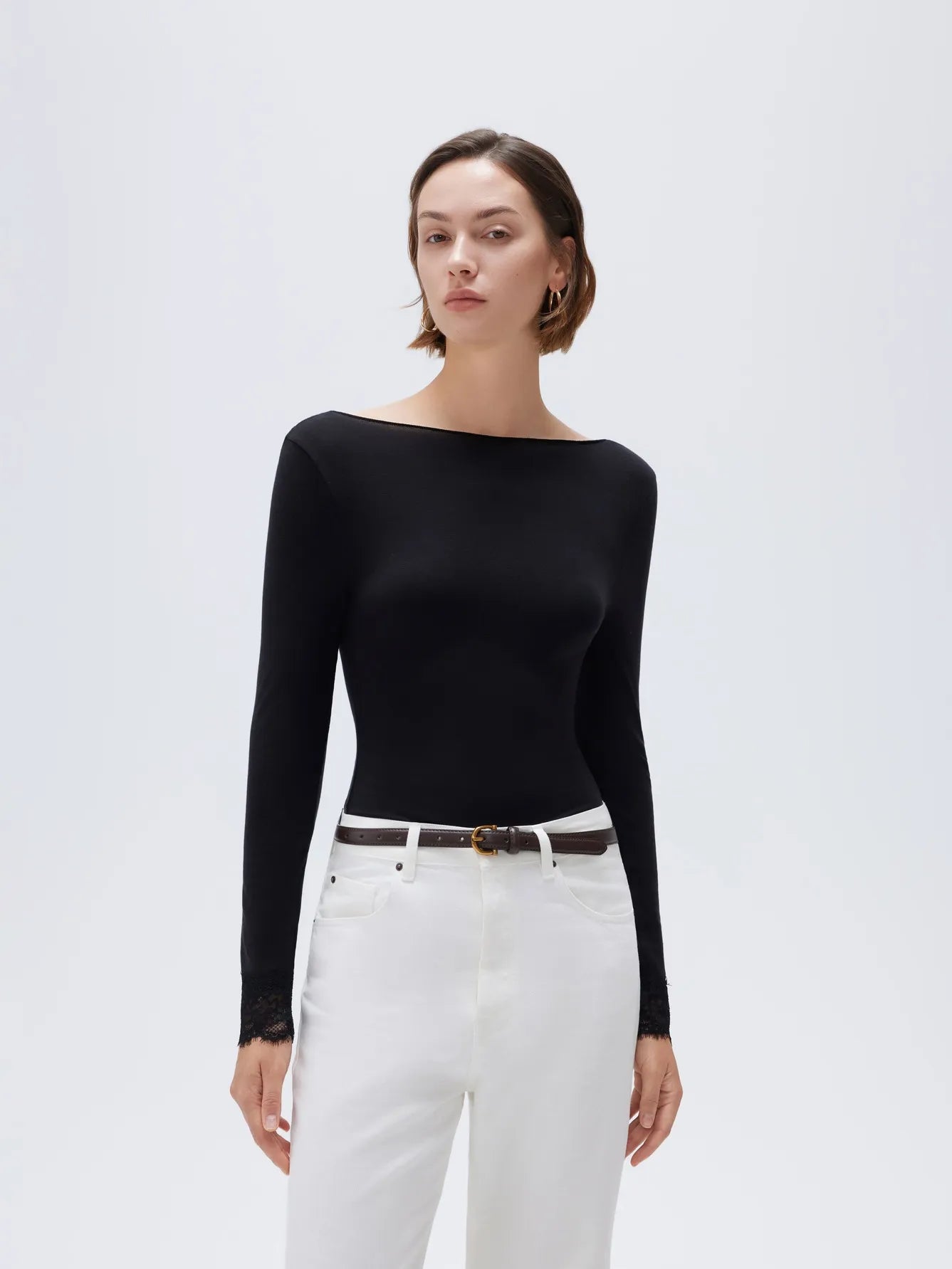 Cloud Cashmere Lace Shirt - Long Sleeve