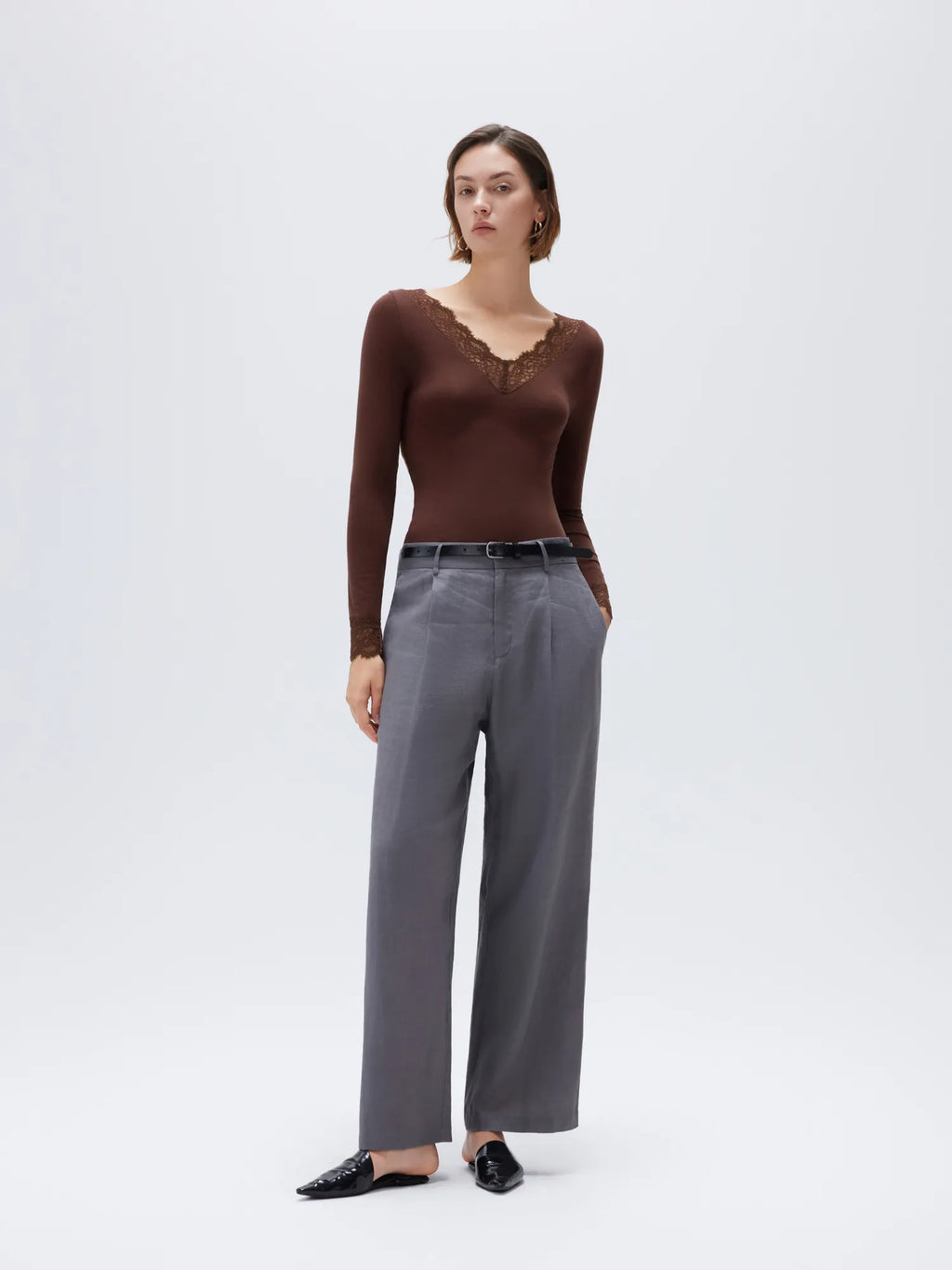 Cloud Cashmere Lace Shirt - Long Sleeve
