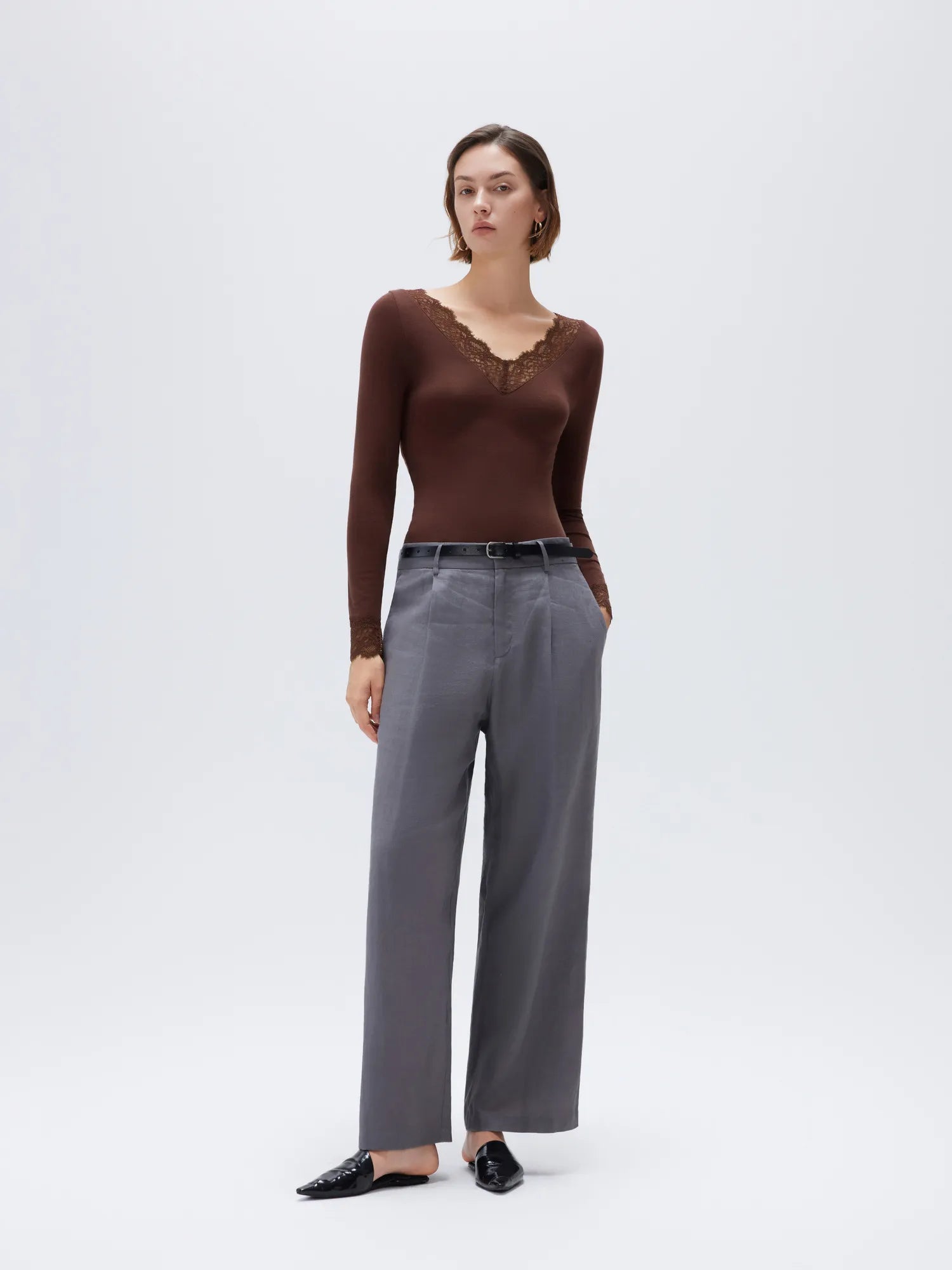 Cloud Cashmere Lace Shirt - Long Sleeve