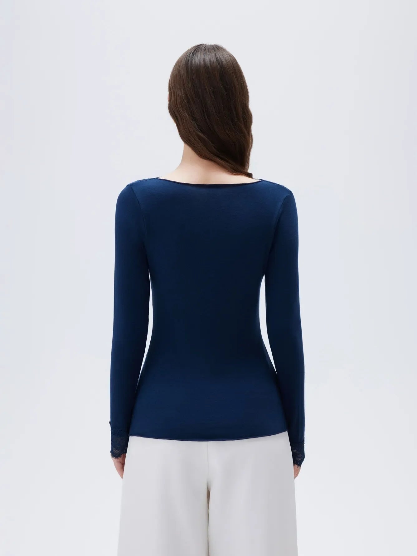 Cloud Cashmere Lace Shirt - Long Sleeve