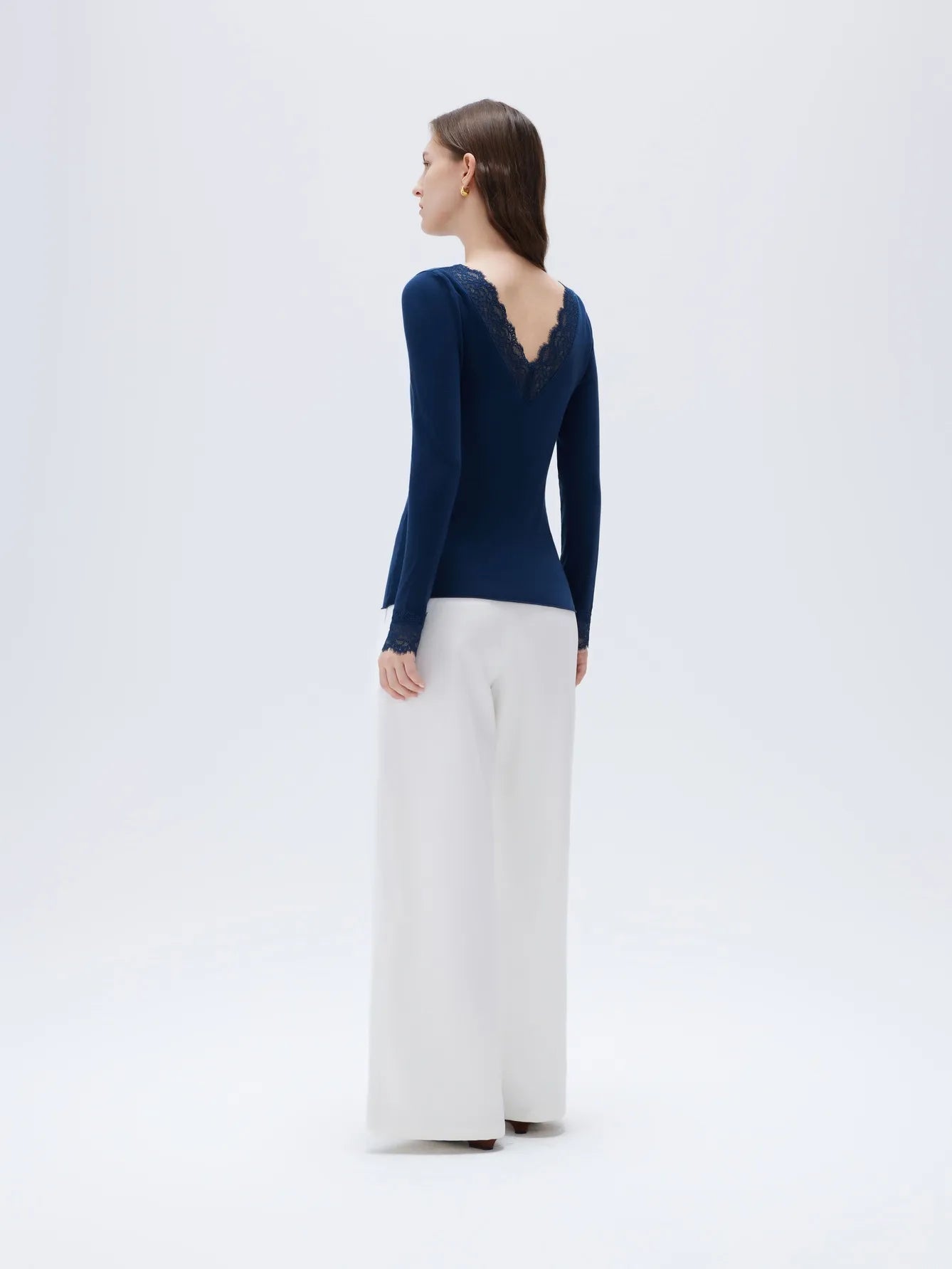 Cloud Cashmere Lace Shirt - Long Sleeve