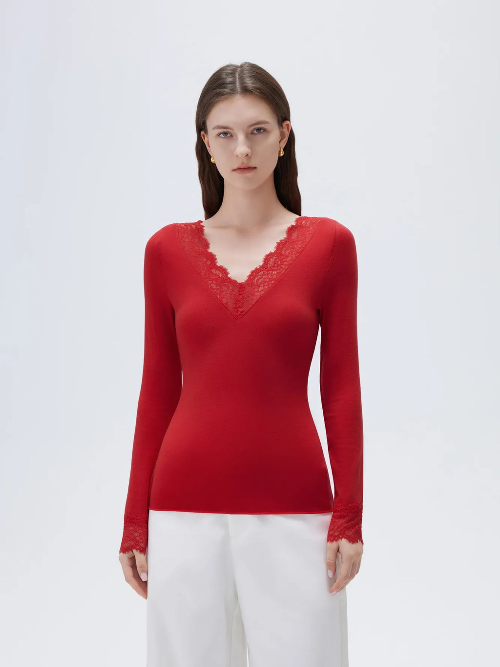 Cloud Cashmere Lace Shirt - Long Sleeve