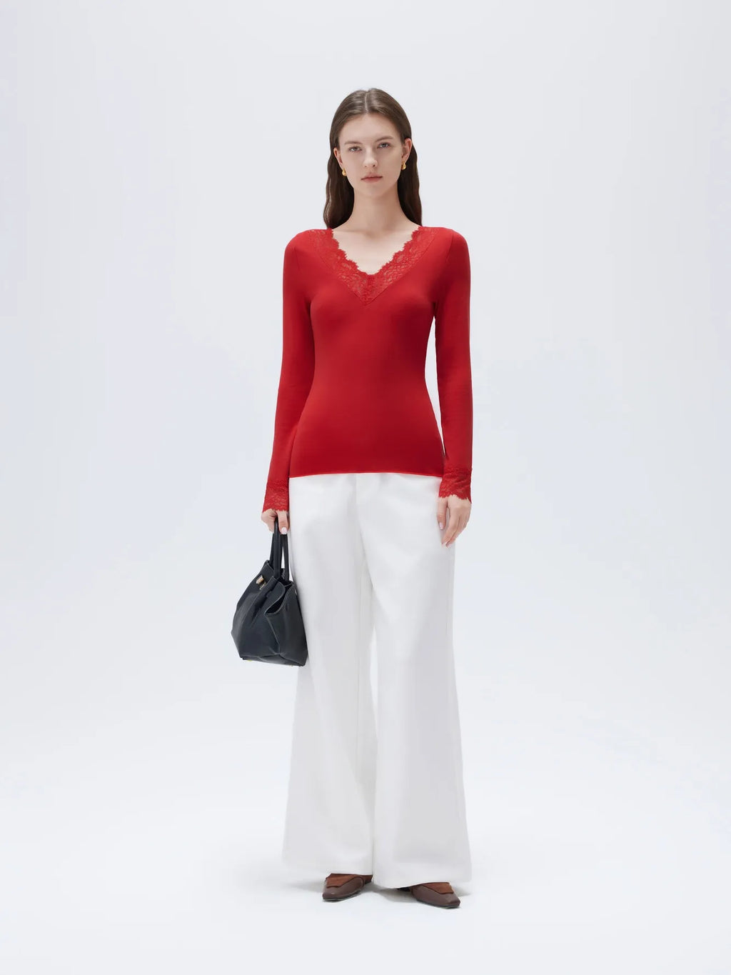 Cloud Cashmere Lace Shirt - Long Sleeve