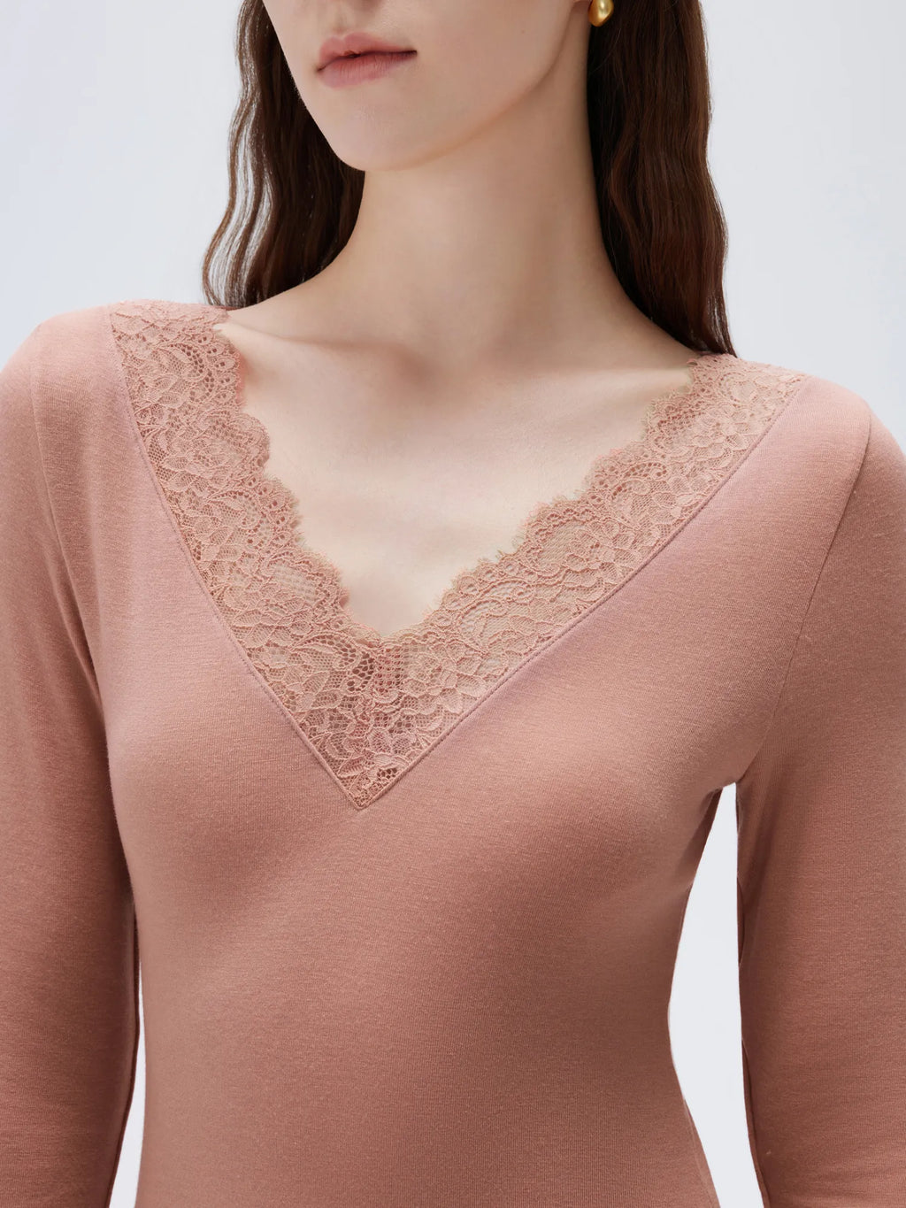 Cloud Cashmere Lace Shirt - Long Sleeve