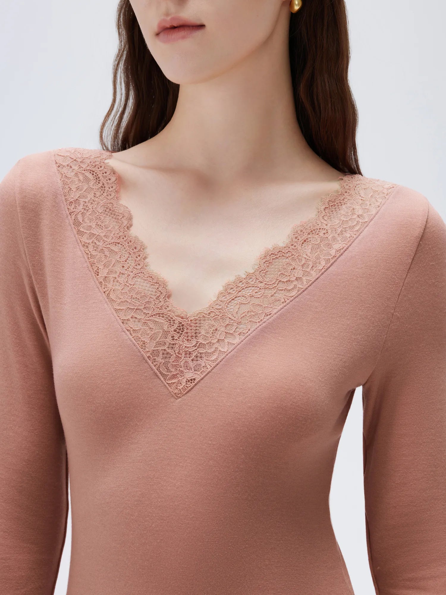 Cloud Cashmere Lace Shirt - Long Sleeve