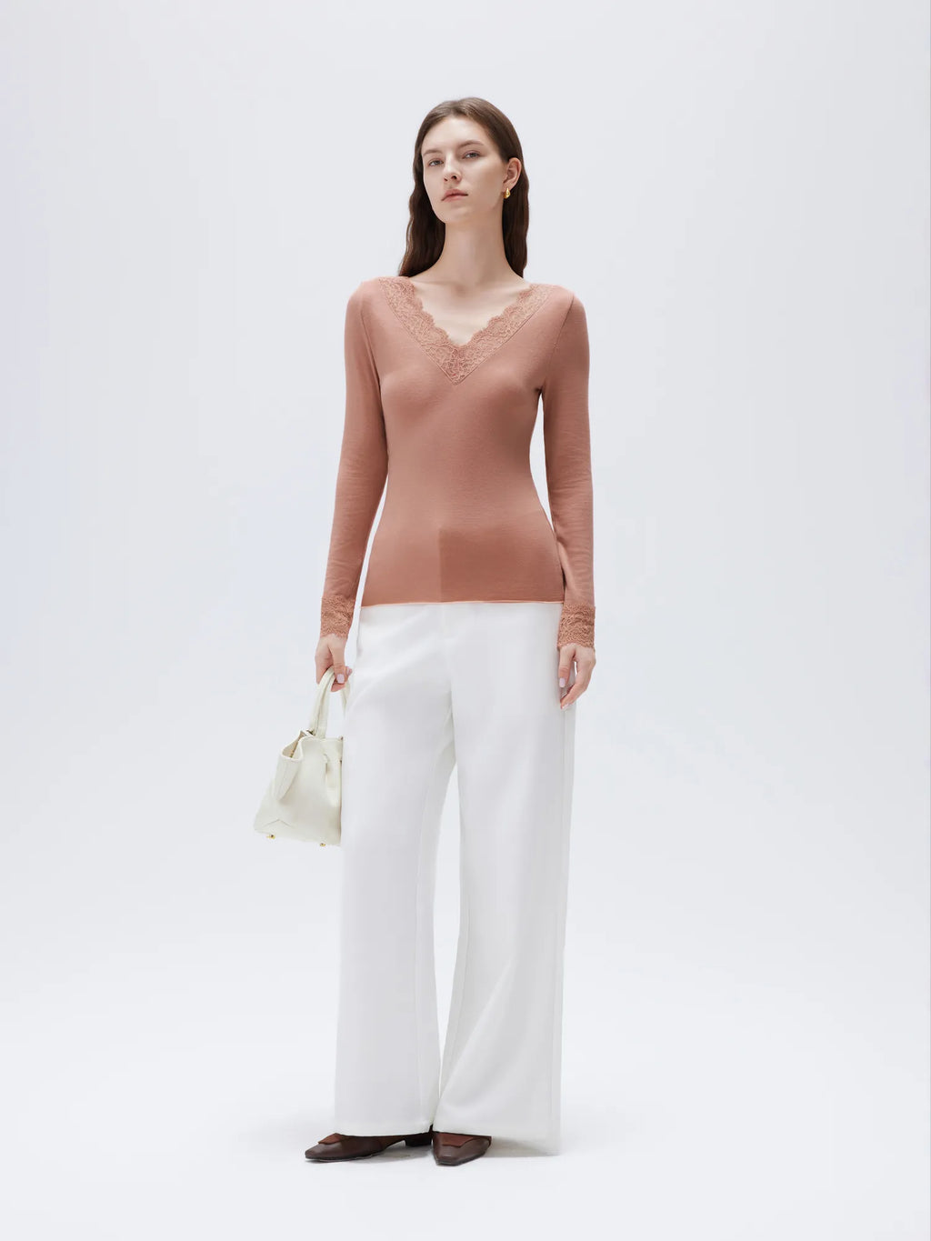 Cloud Cashmere Lace Shirt - Long Sleeve