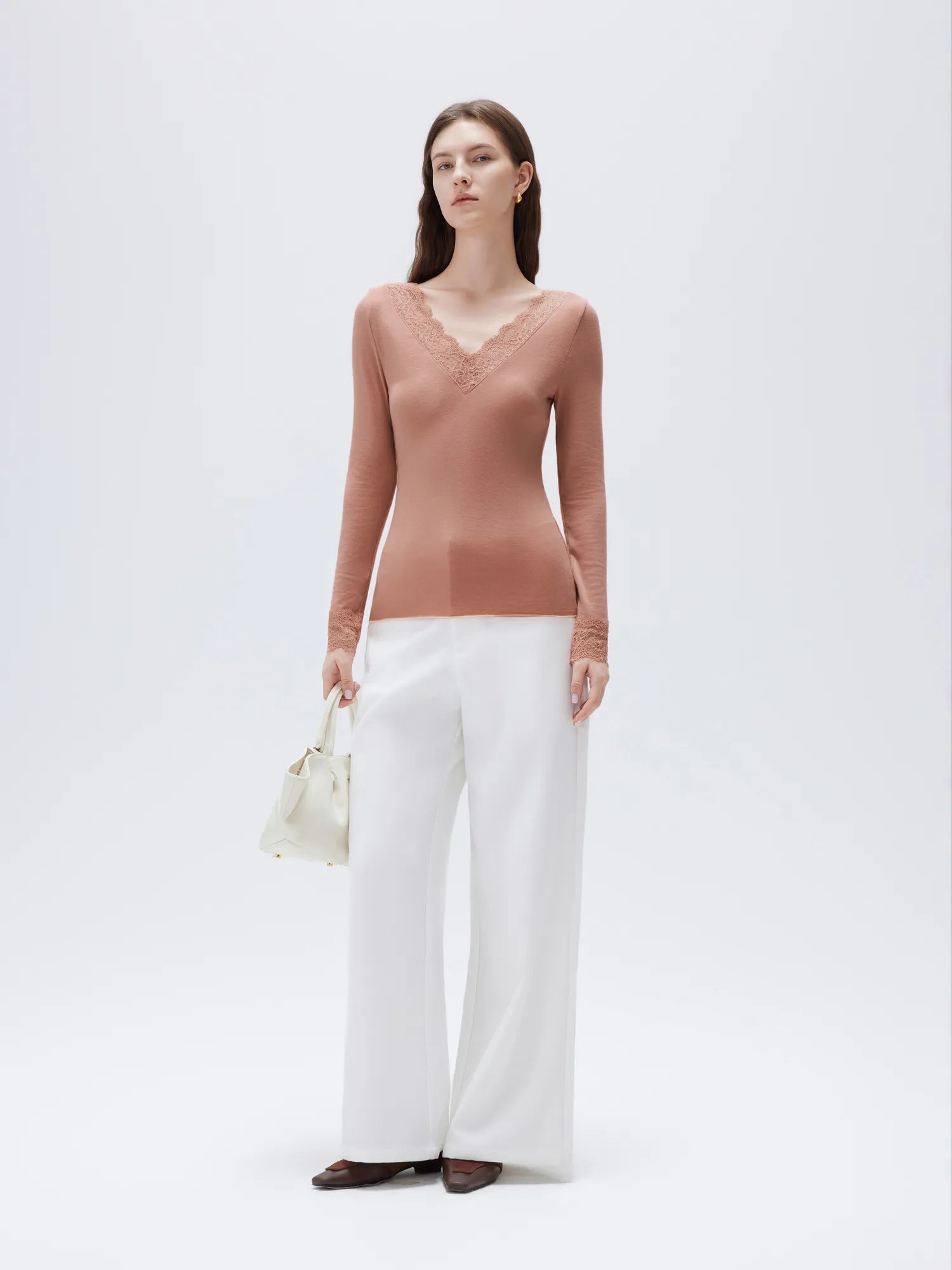 Cloud Cashmere Lace Shirt - Long Sleeve