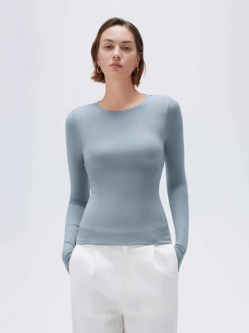 Cloud Cashmere Crew Neck Shirt - Long Sleeve