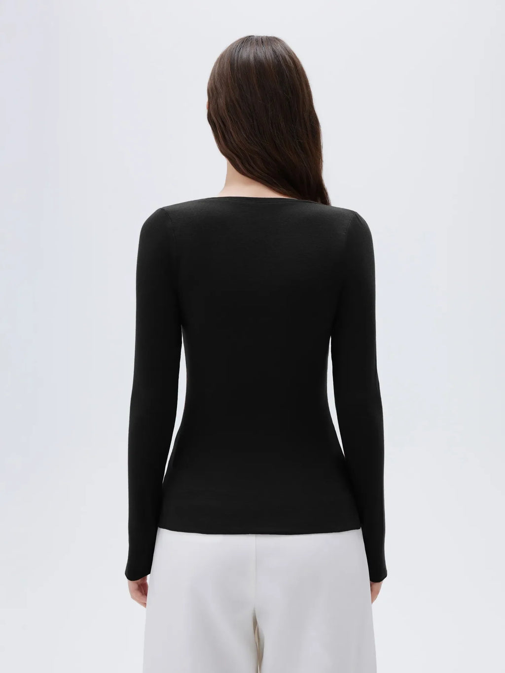Cloud Cashmere Scoop Neck Shirt - Long Sleeve