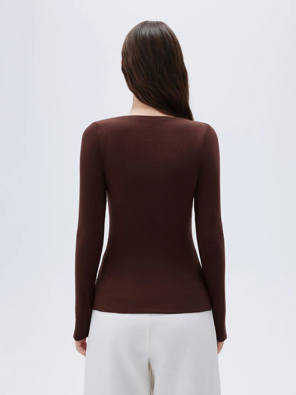Cloud Cashmere Scoop Neck Shirt - Long Sleeve