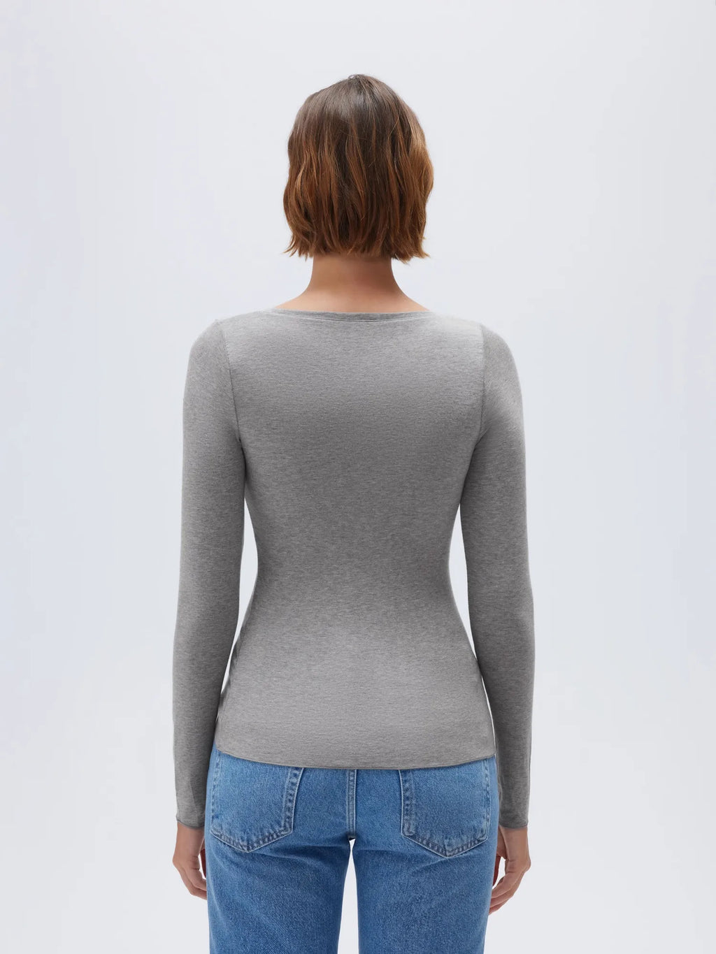 Cloud Cashmere Scoop Neck Shirt - Long Sleeve