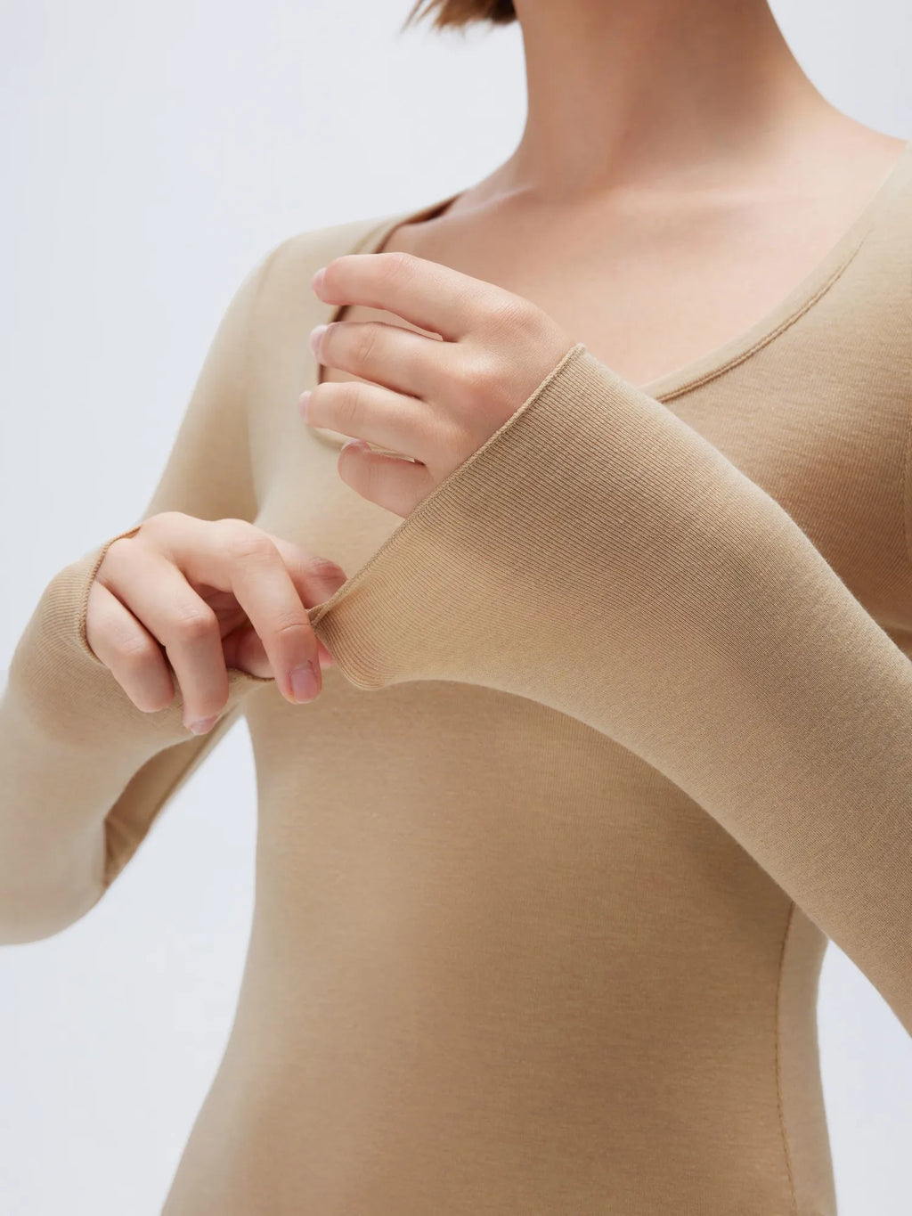 Cloud Cashmere Scoop Neck Shirt - Long Sleeve
