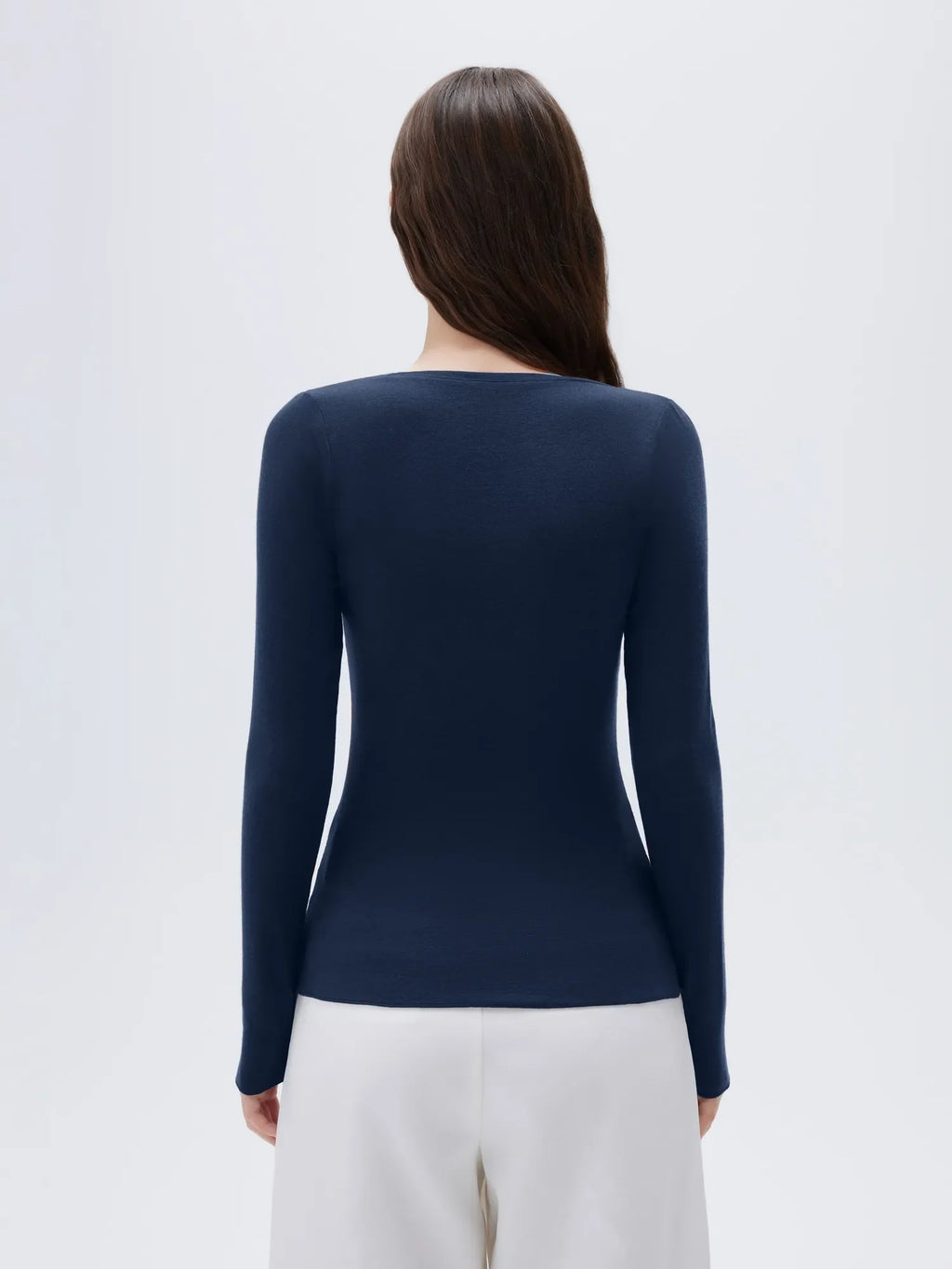 Cloud Cashmere Scoop Neck Shirt - Long Sleeve