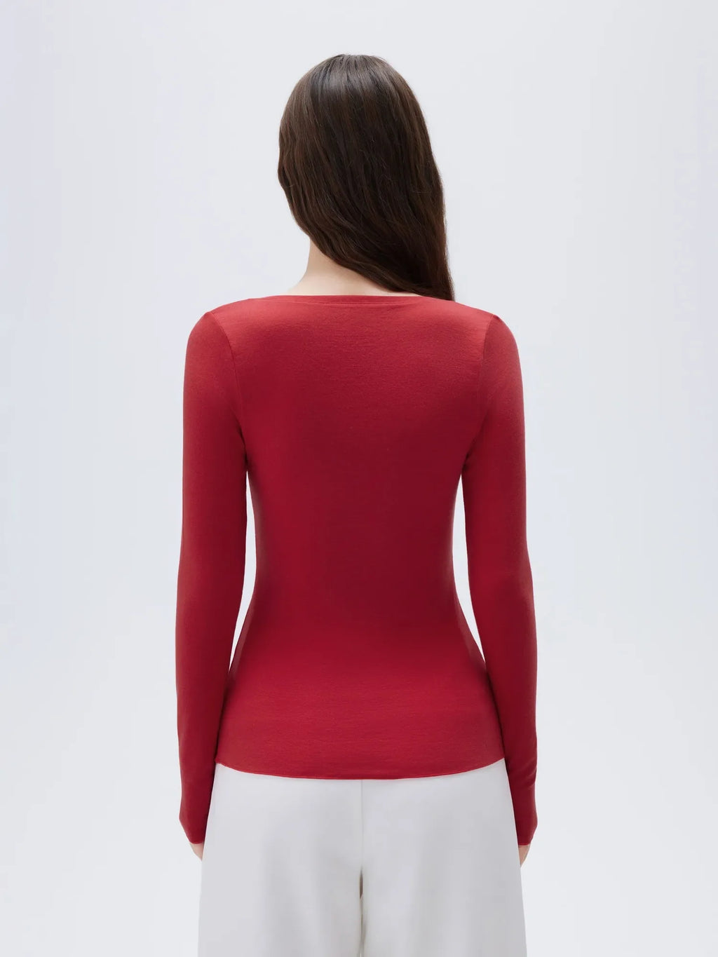 Cloud Cashmere Scoop Neck Shirt - Long Sleeve