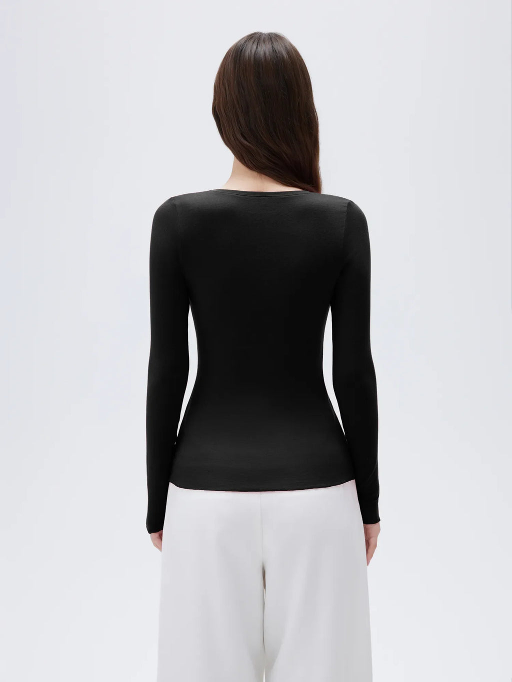 Cloud Cashmere V Neck Shirt - Long Sleeve