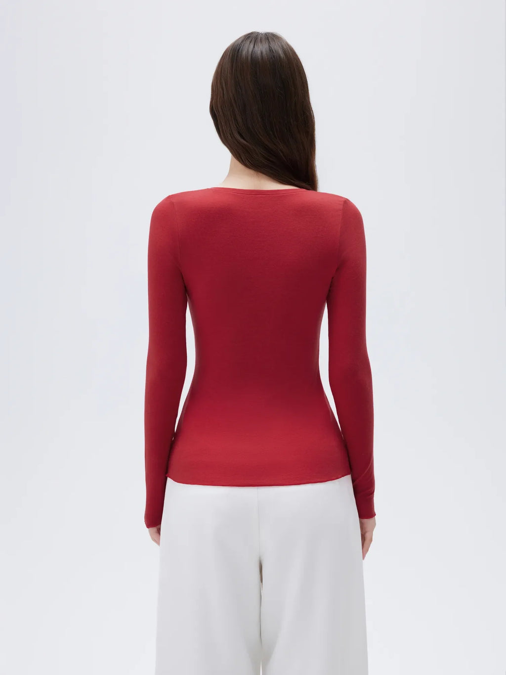 Cloud Cashmere V Neck Shirt - Long Sleeve